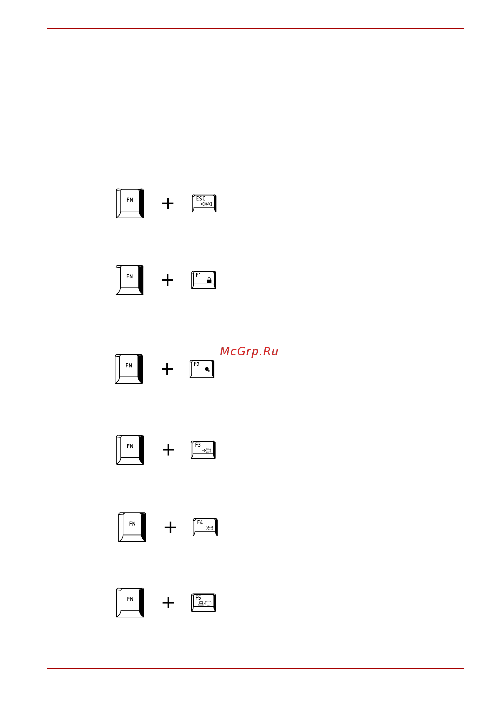 Toshiba Satellite A665-14H [173/256] Горячие клавиши