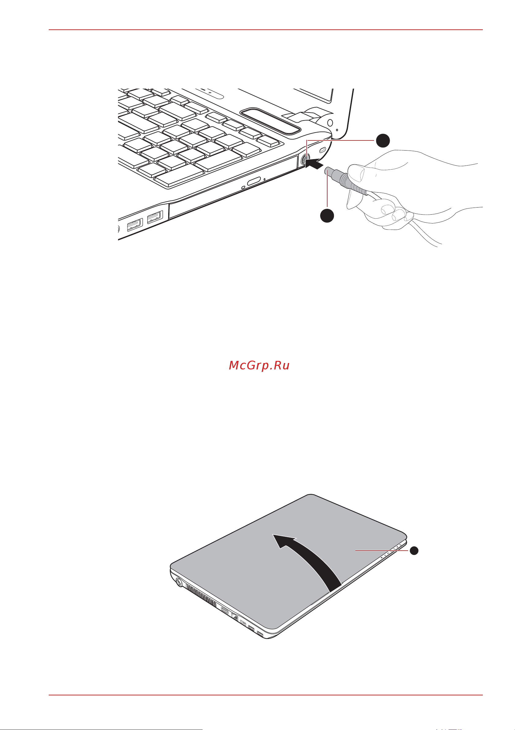 Toshiba Satellite A665-14H [28/256] Открывание дисплея
