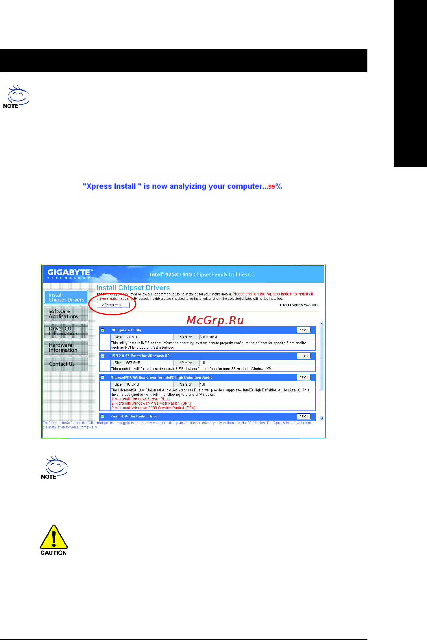 Gigabyte GA-8I915P-D Pro [49/80] Chapter 3 install drivers