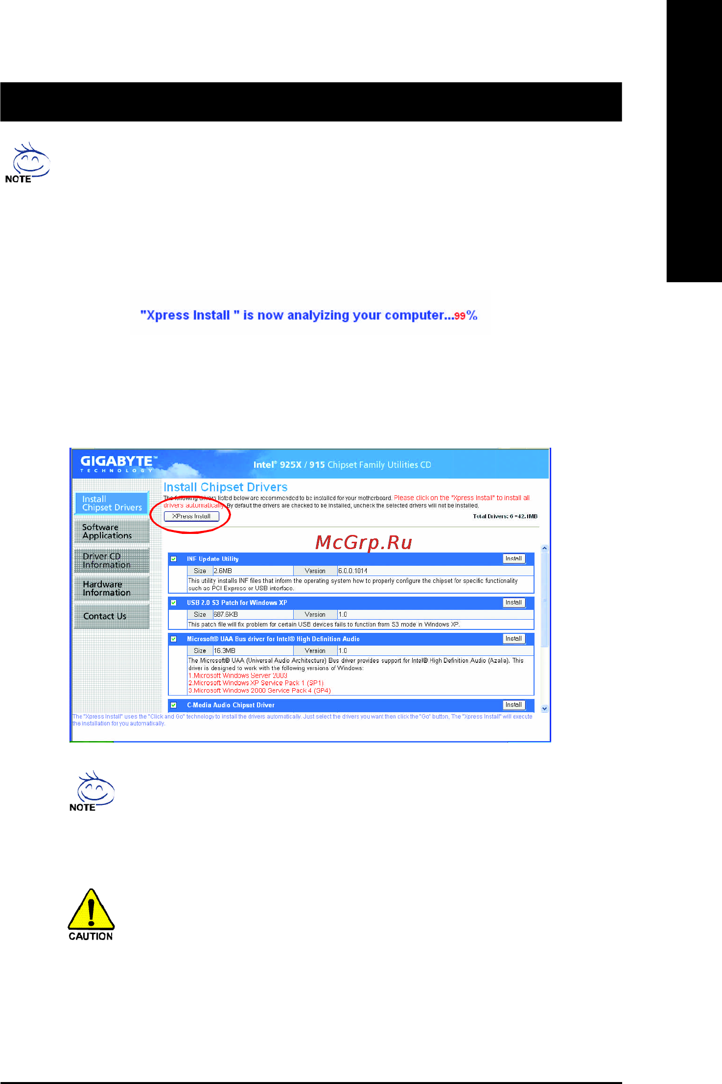Gigabyte GA-8I915P Pro (rev. 1.x) [49/80] Chapter 3 install drivers