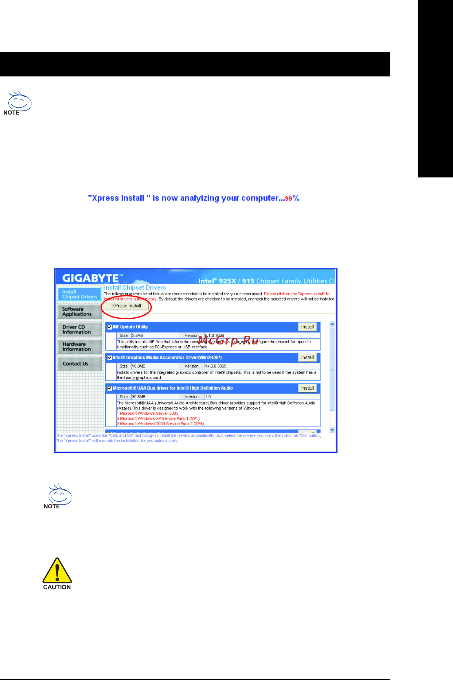 Gigabyte GA-8I915GV-MF [47/80] Chapter 3 install drivers