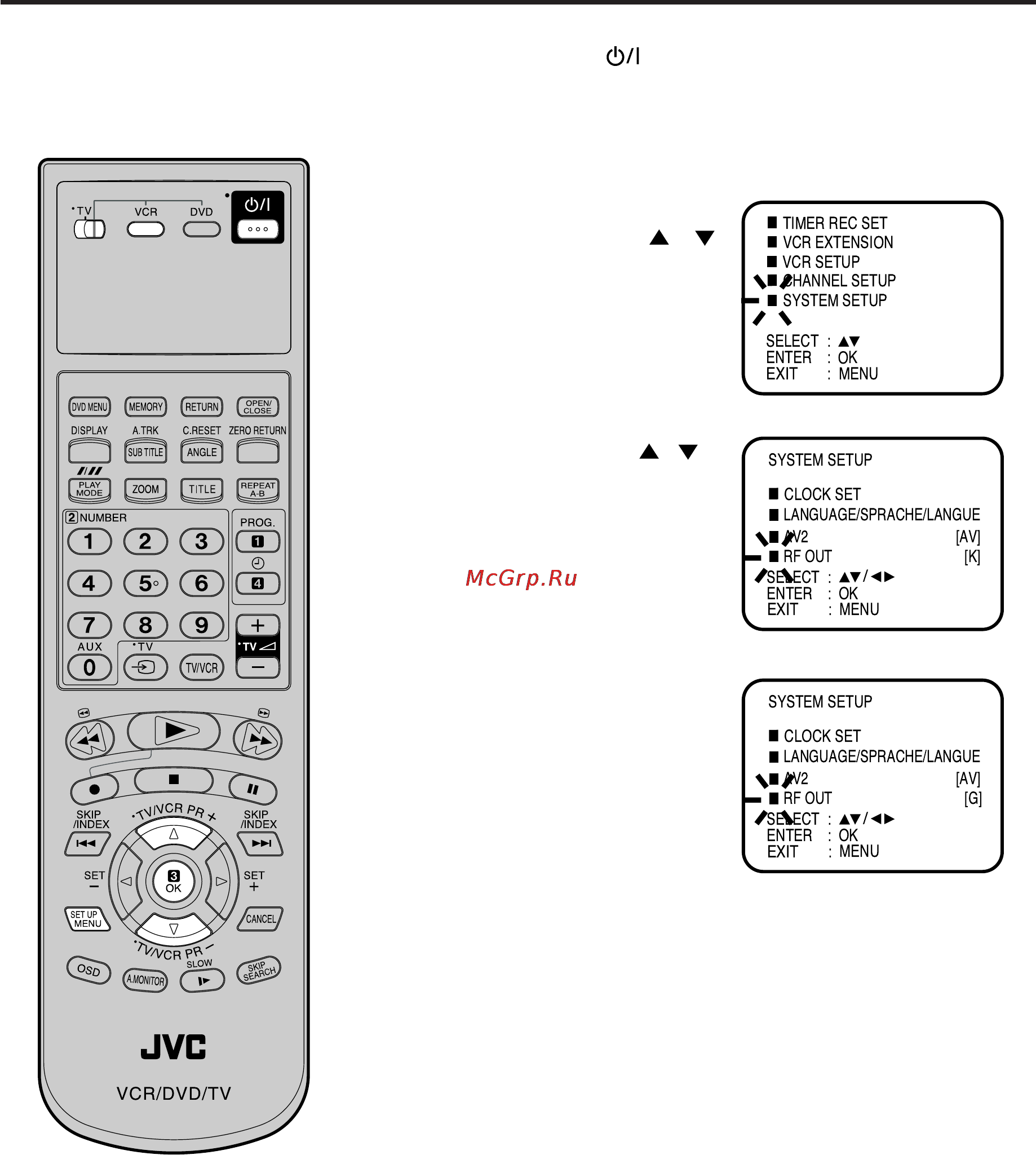 JVC HR-XV1EU [14/64] Выбор системы кодировки звука