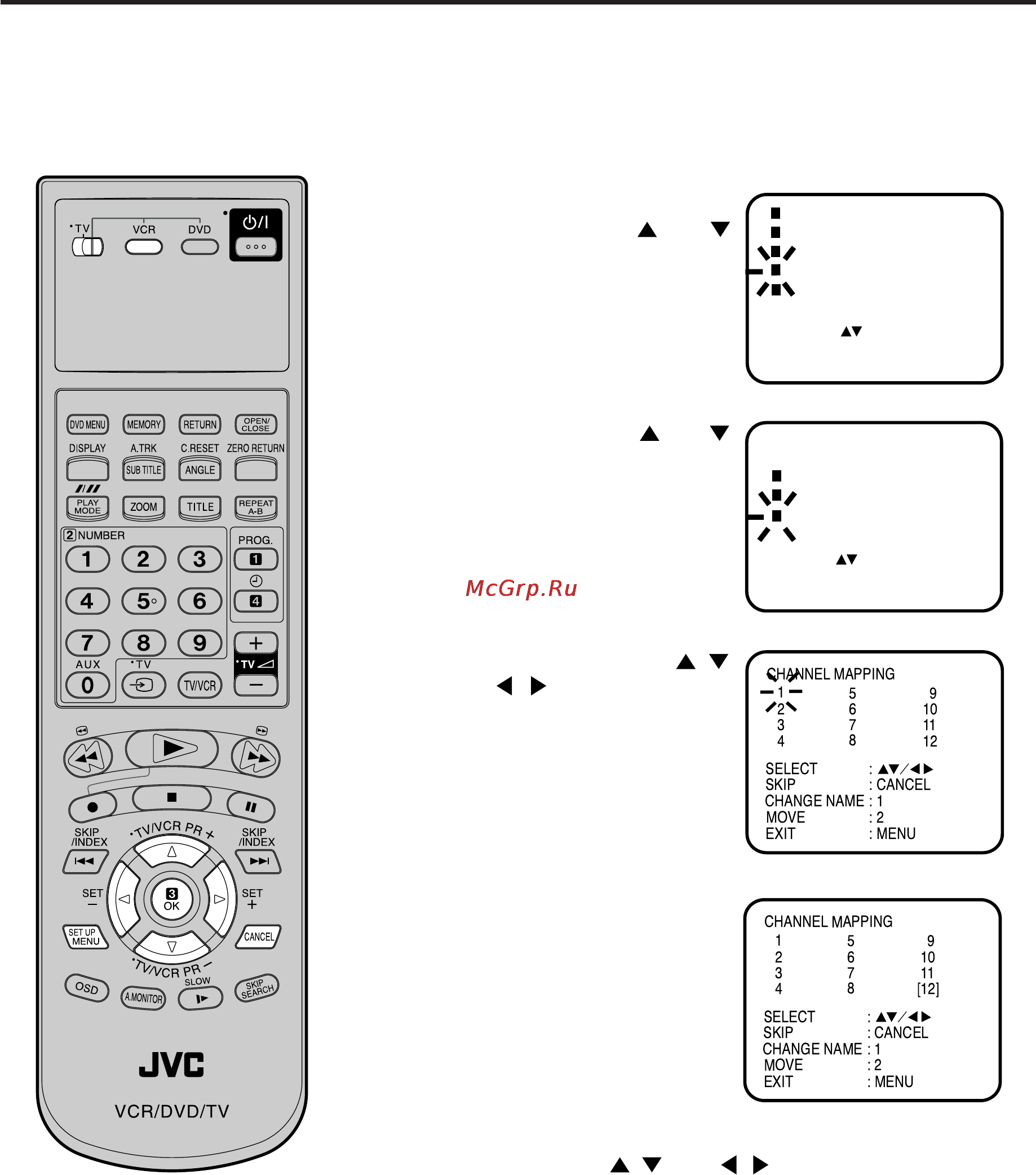JVC HR-XV1EU [18/64] Пропуск нежелательных каналов