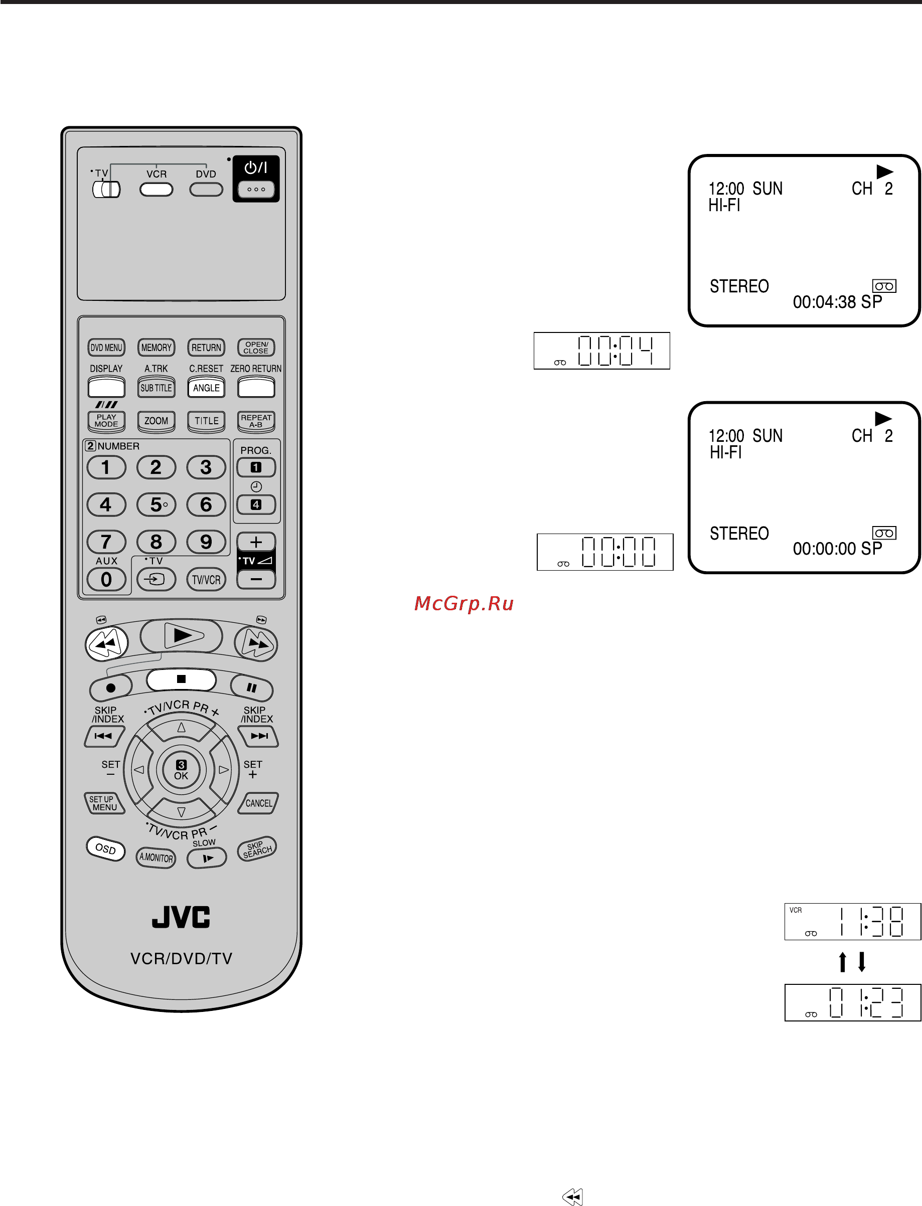JVC HR-XV1EU [27/64] Дисплей счетчика