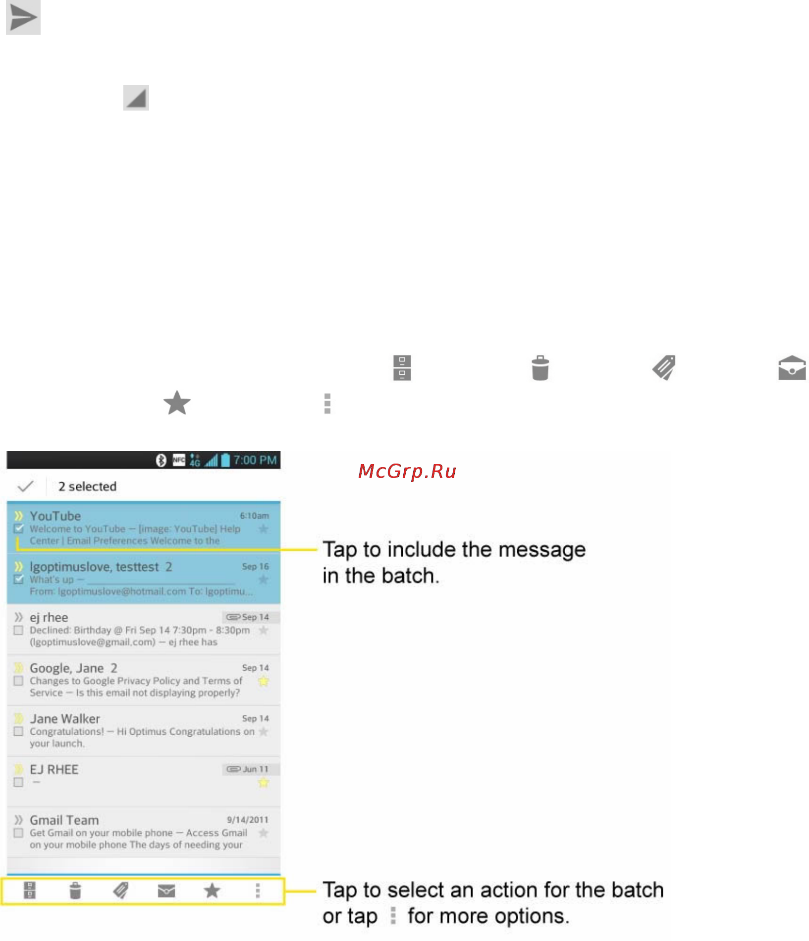 LG E975 Optimus G Black [81/192] Work with conversations in batches