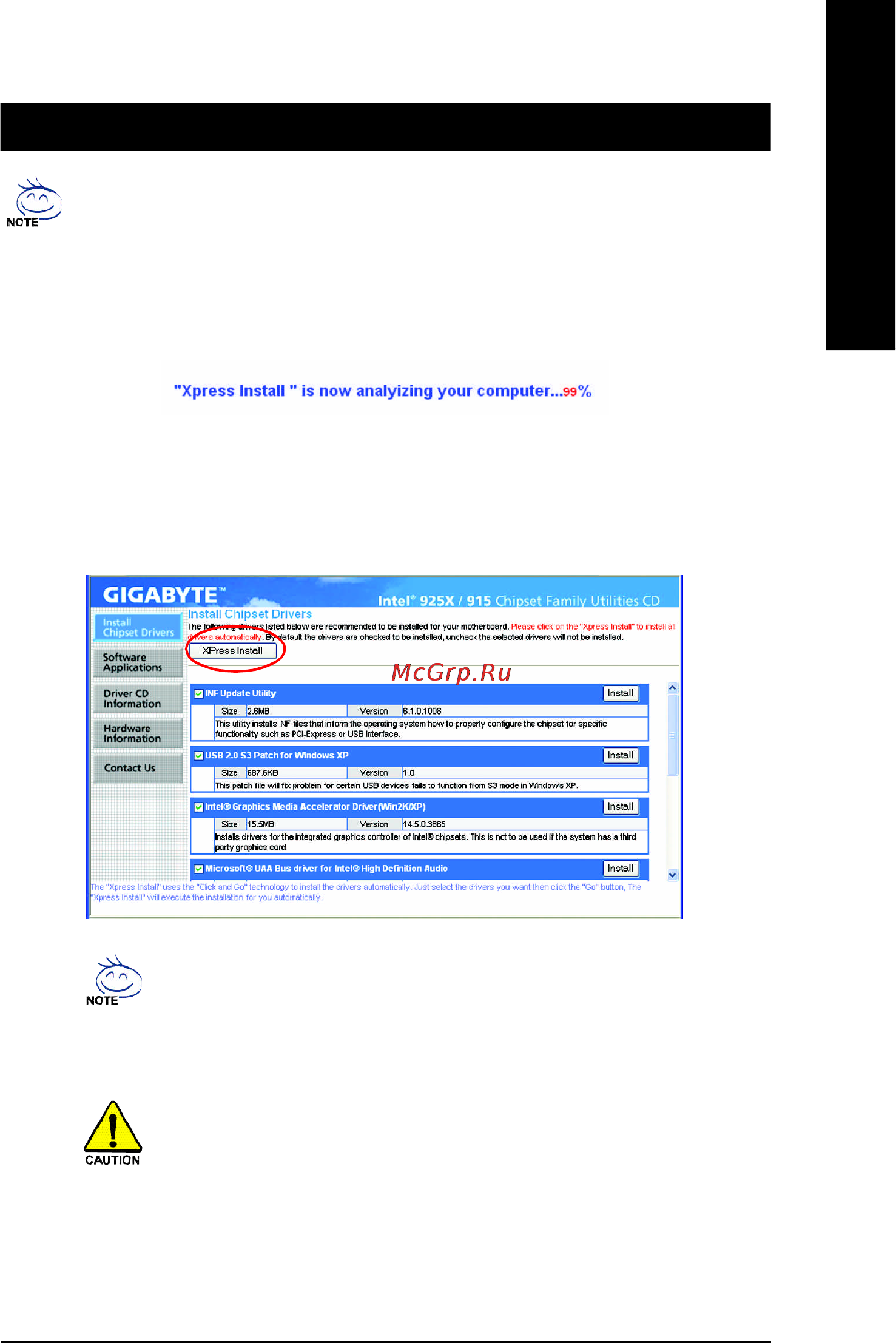 Gigabyte GA-8I915G Duo [49/80] Chapter 3 install drivers