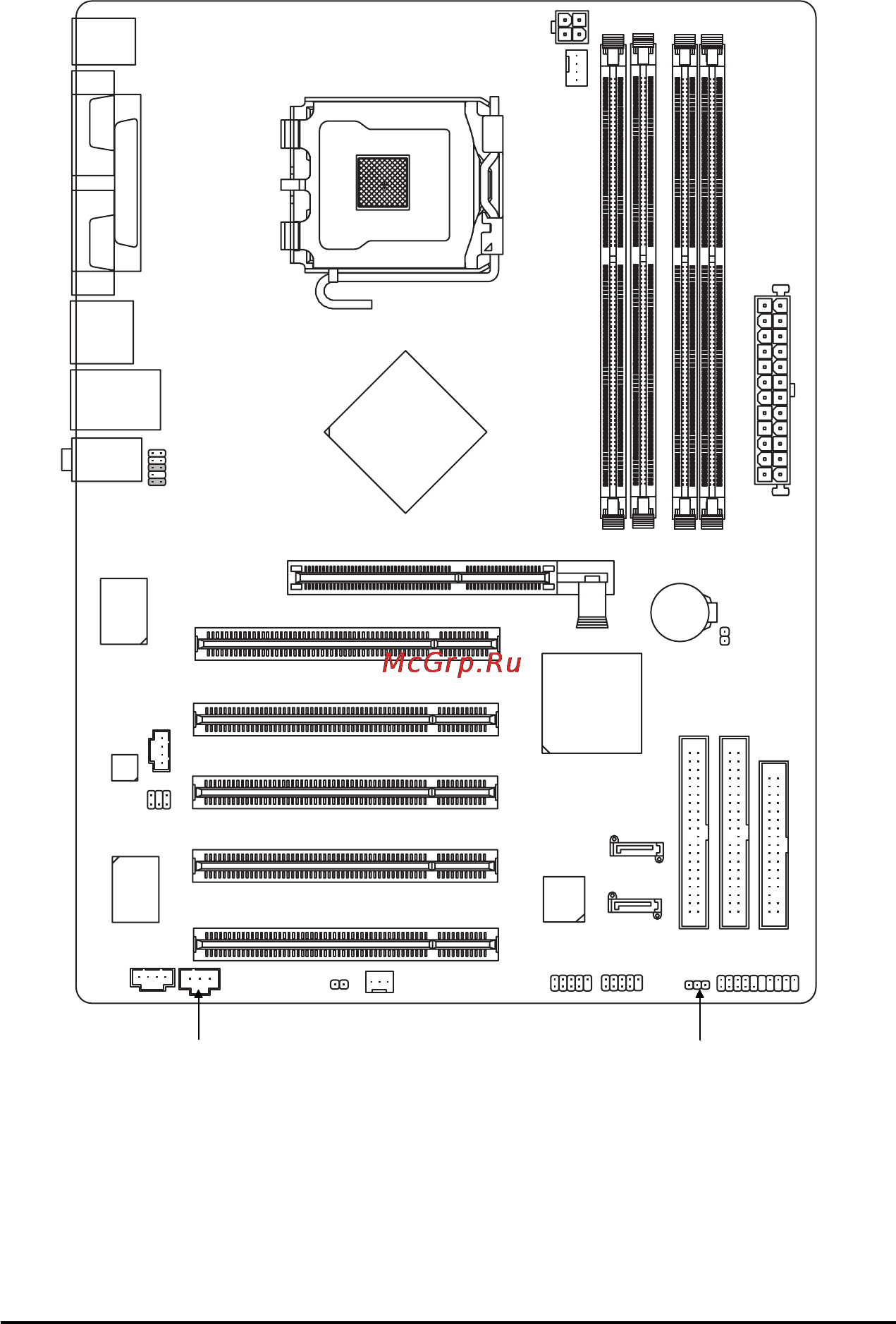 Gigabyte GA-8I865PE775-G-RH (rev. 4.9) [7/72] Ga 8i865pe775 g rh motherboard layout