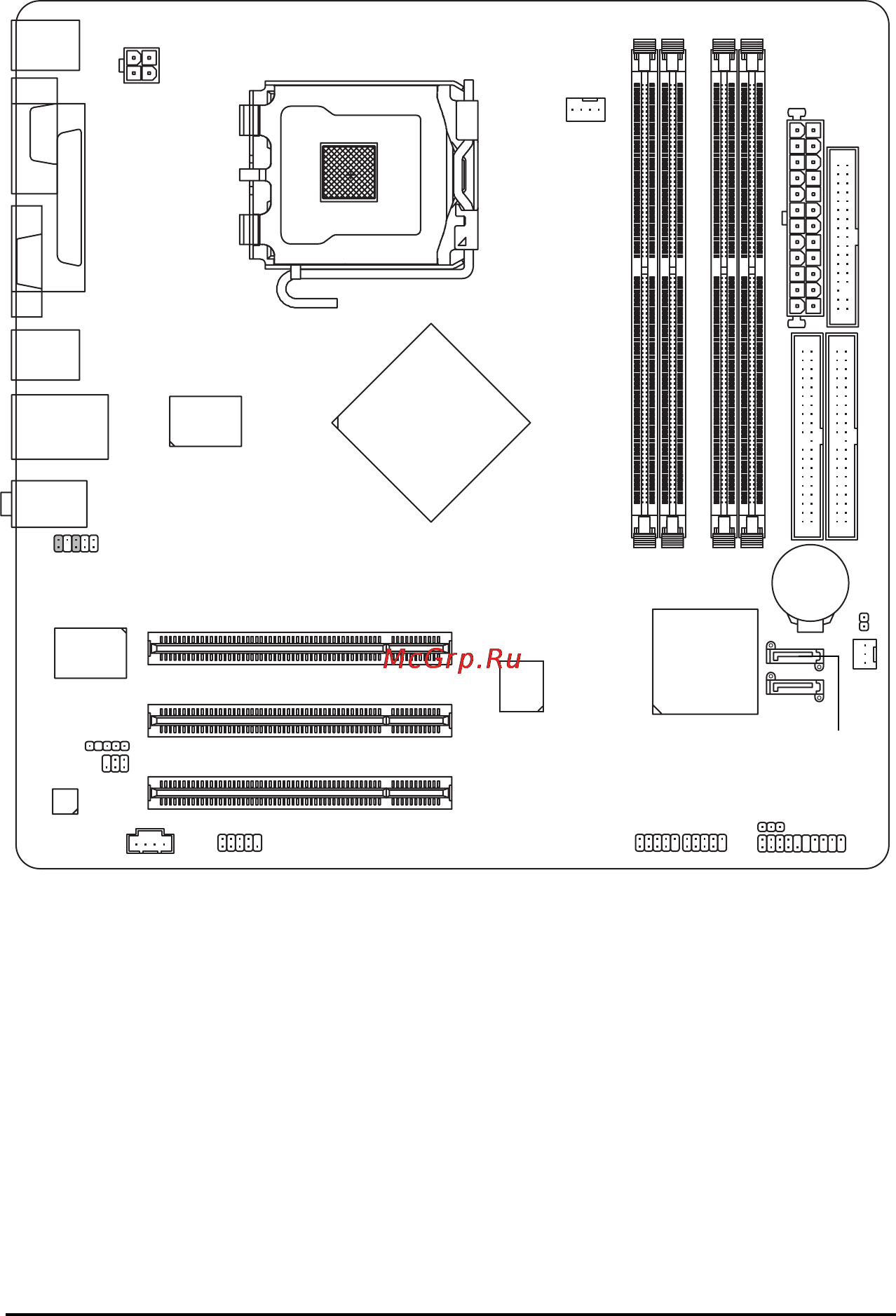 Gigabyte GA-8I865GVMK-775 (rev. 1.1) [6/72] Ga 8i865gvmk 775 motherboard layout