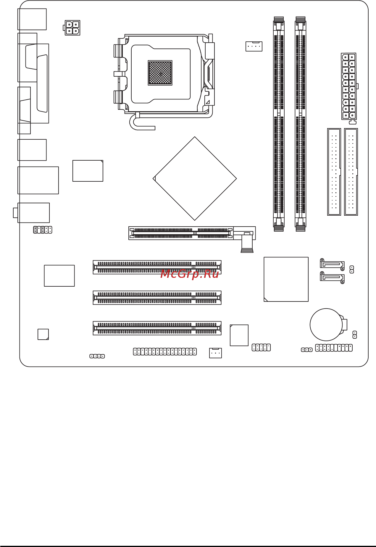 Gigabyte GA-8I865GME-775-RH-AS (rev. 2.0) [7/72] Ga 8i865gme 775 rh motherboard layout
