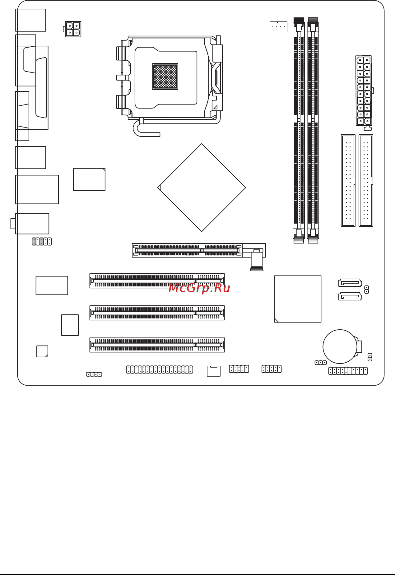 Gigabyte GA-8I865GME-775-RH (rev. 6.6) [7/64] Ga 8i865gme 775 rh motherboard layout