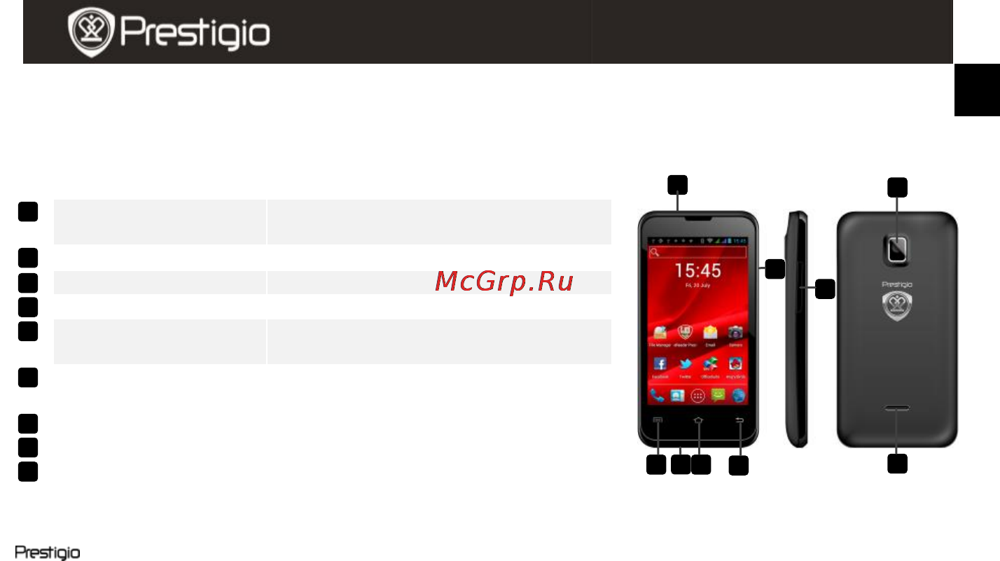 Prestigio MultiPhone 4000 DUO Black Инструкция по эксплуатации онлайн