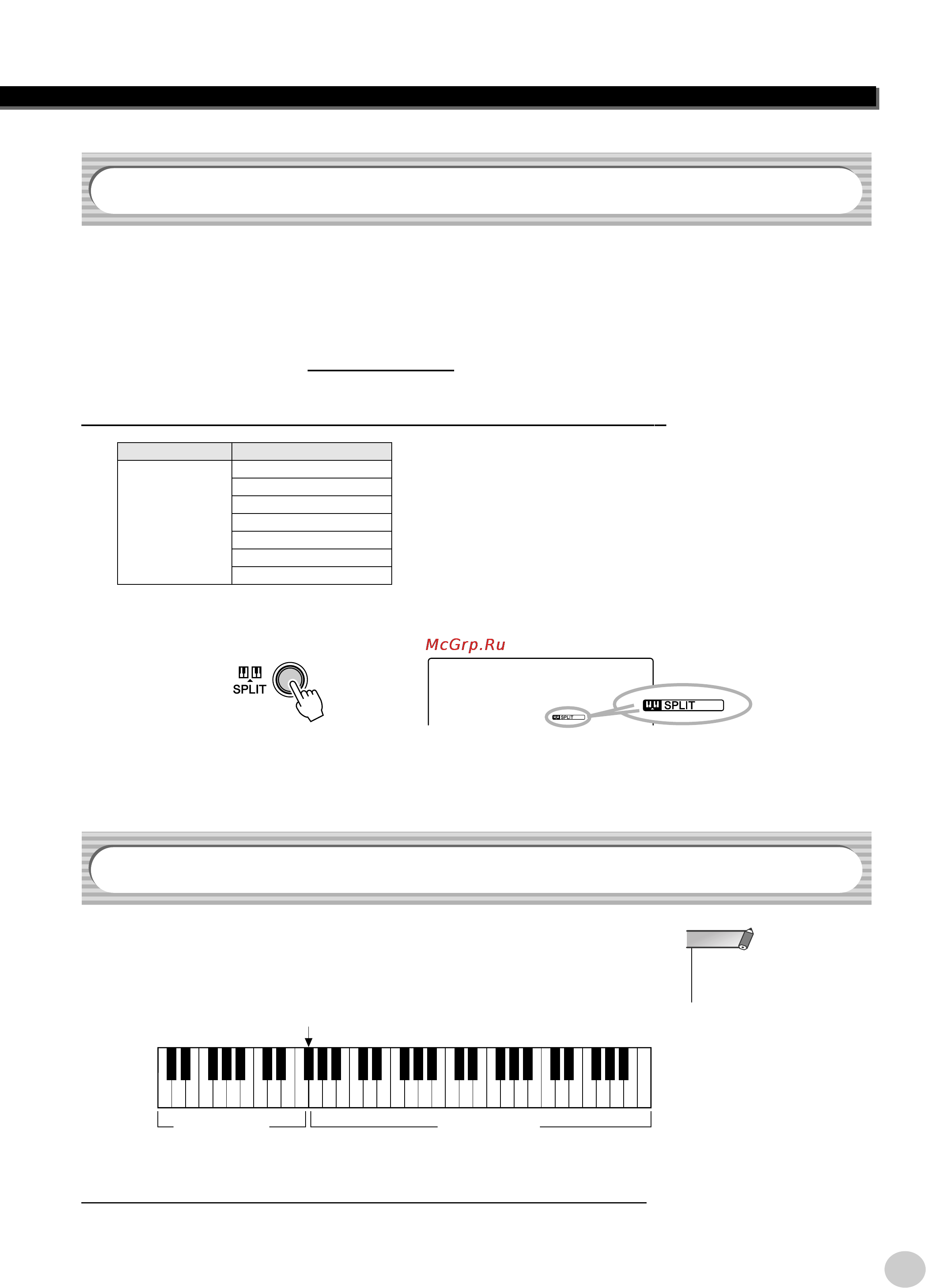 Yamaha PSR-290 [27/98] Функция split voice