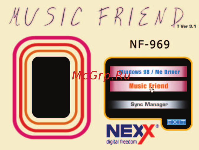 Nexx NF-969 [29/39] Установка программы musicfriend