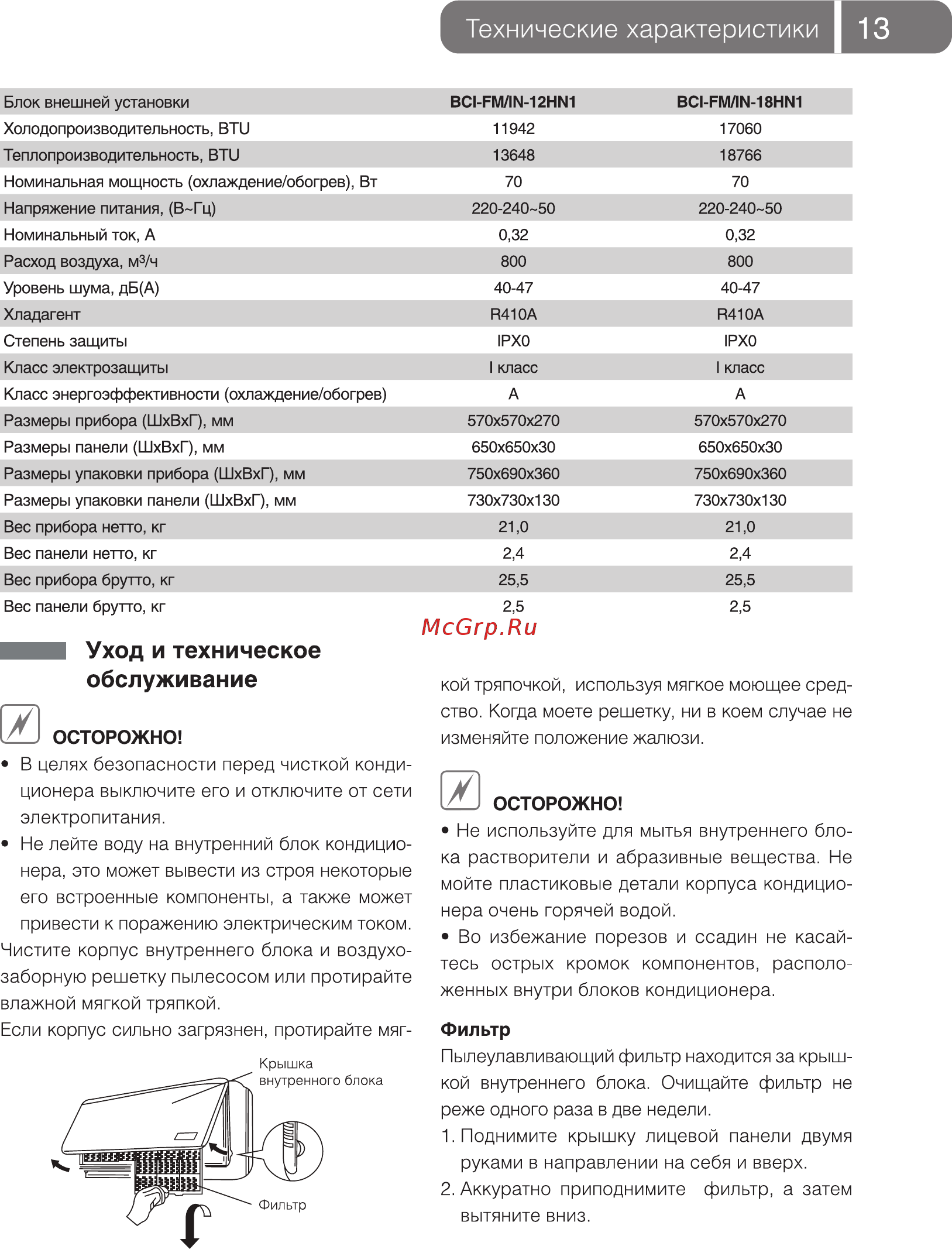 Ballu B2OI-FM/out-20H N1 [13/20] Изменяйте положение жалюзи