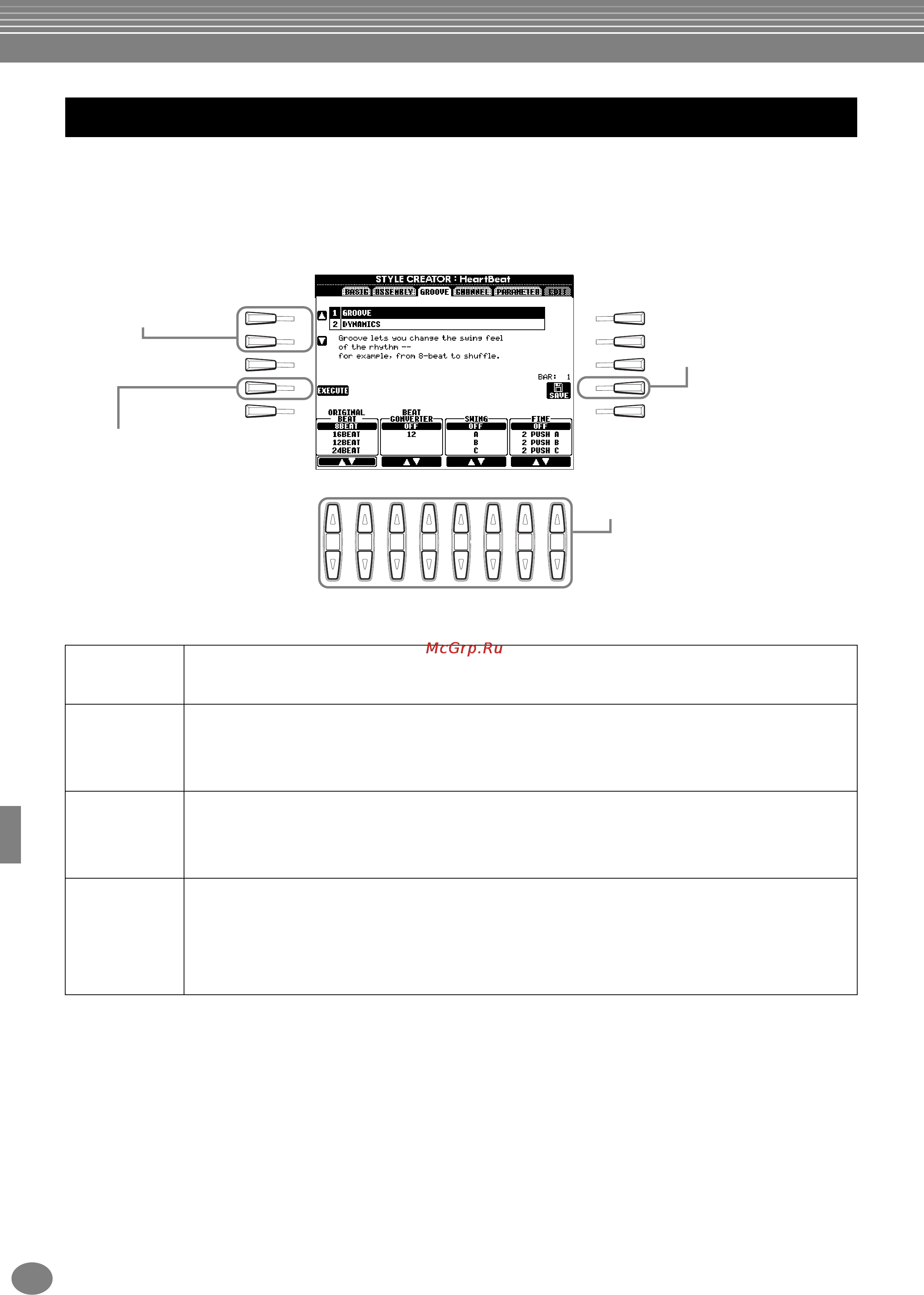 Yamaha PSR-1100 [116/176] Редактирование стиля аккомпанемента