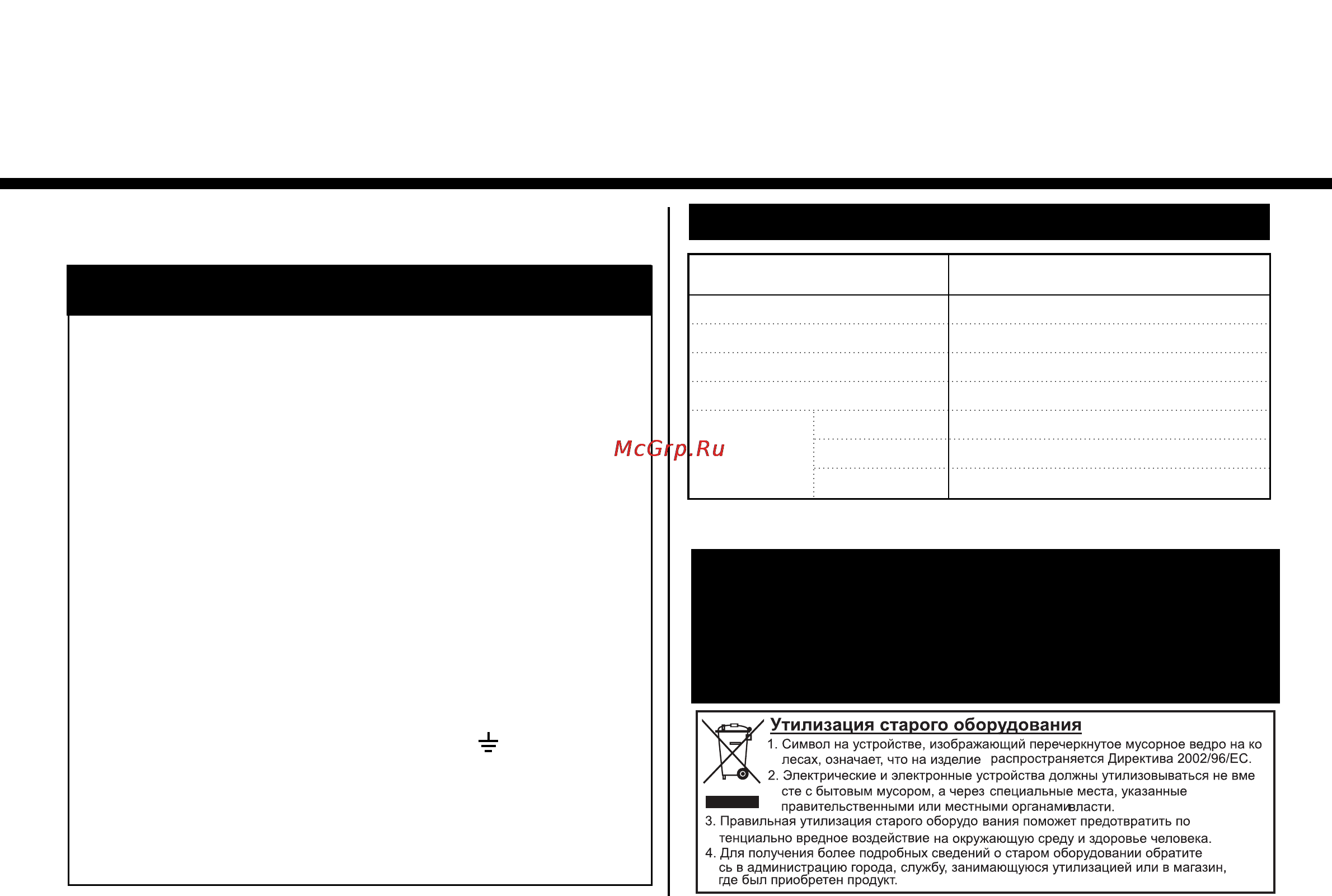 LG MH6548DRB [33/68] Технические характеристики