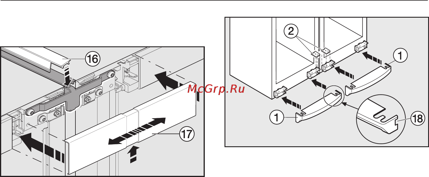 Miele KWFN 8706 SE ed-1 [49/56] Установка комбинации side by side