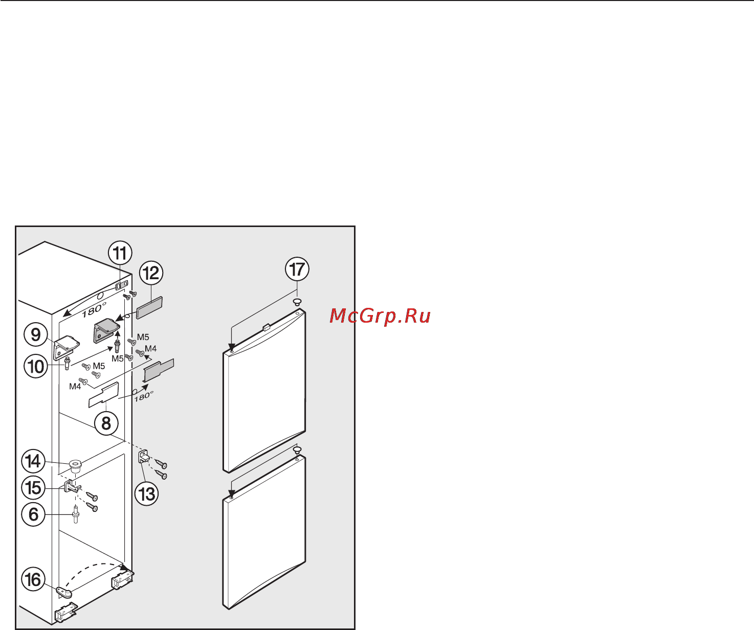 Miele KWFN 8706 SE ed-1 [51/56] Изменение навески дверцы