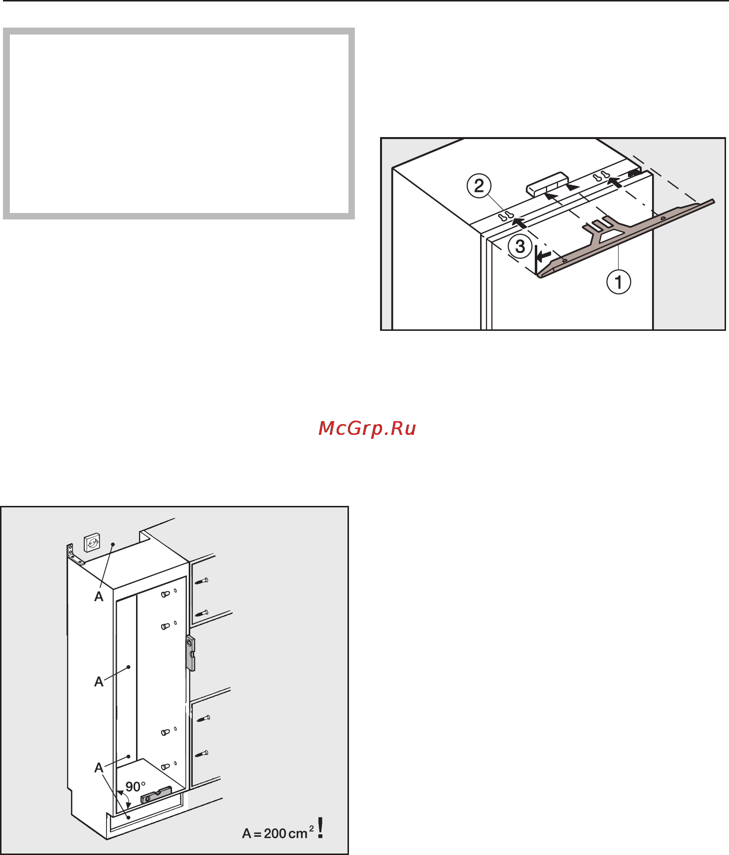 Miele KFN 9758 iD [56/68] Óñòàíîâêà â îòäåëüíóþ íèøó 56
