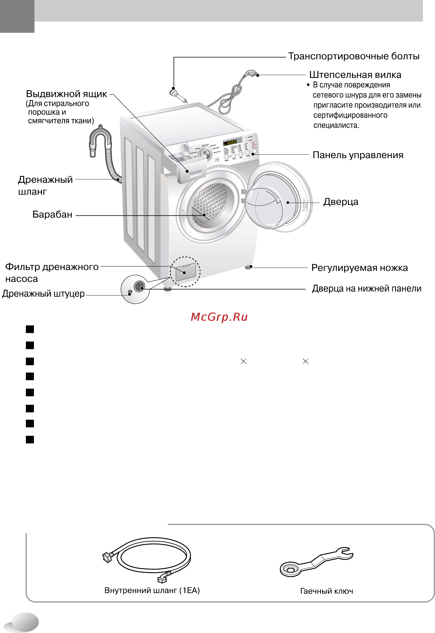 LG WD-14311FD [5/27] Принадлежности