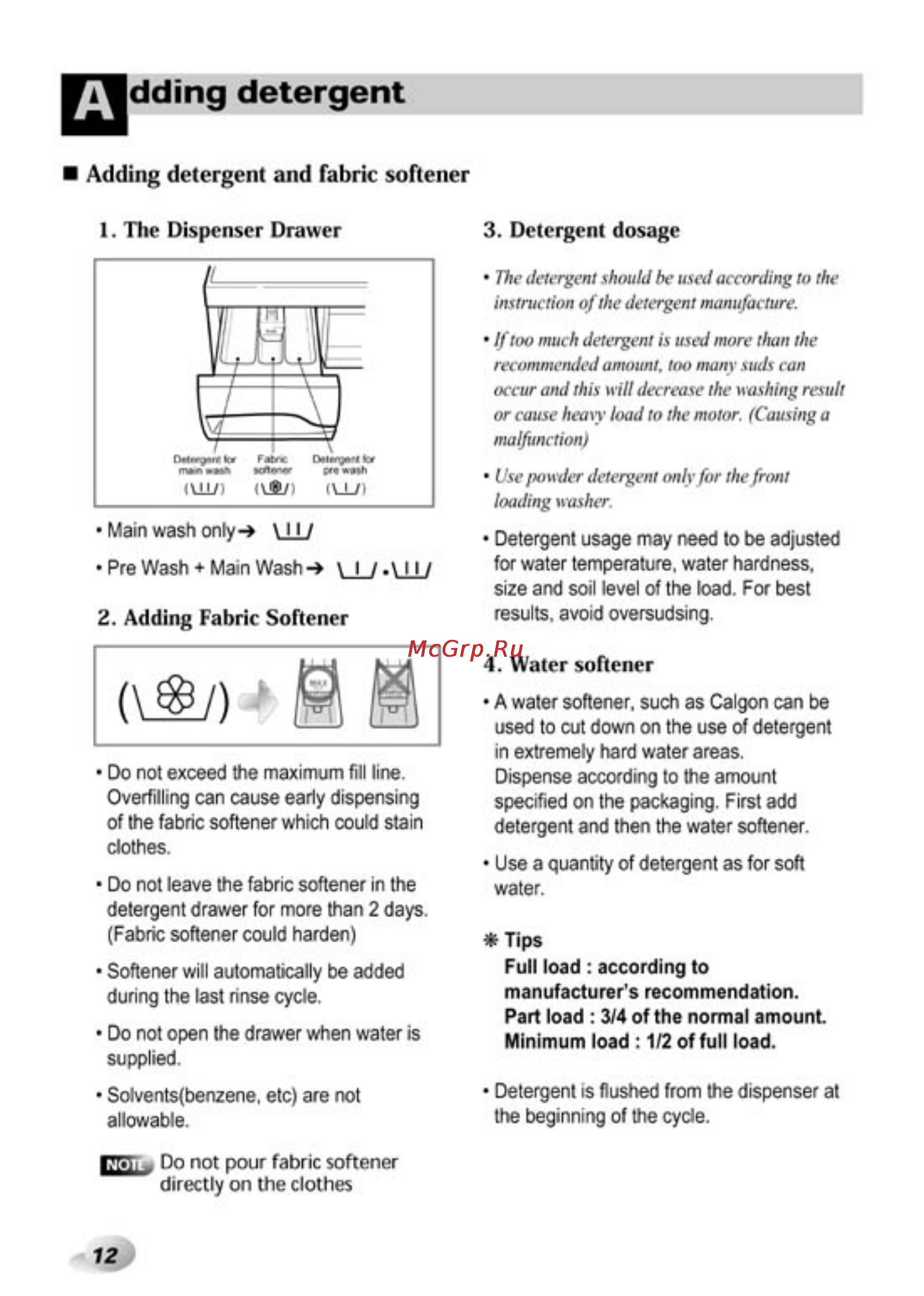 LG WD-10156TP [12/28] Dding detergent