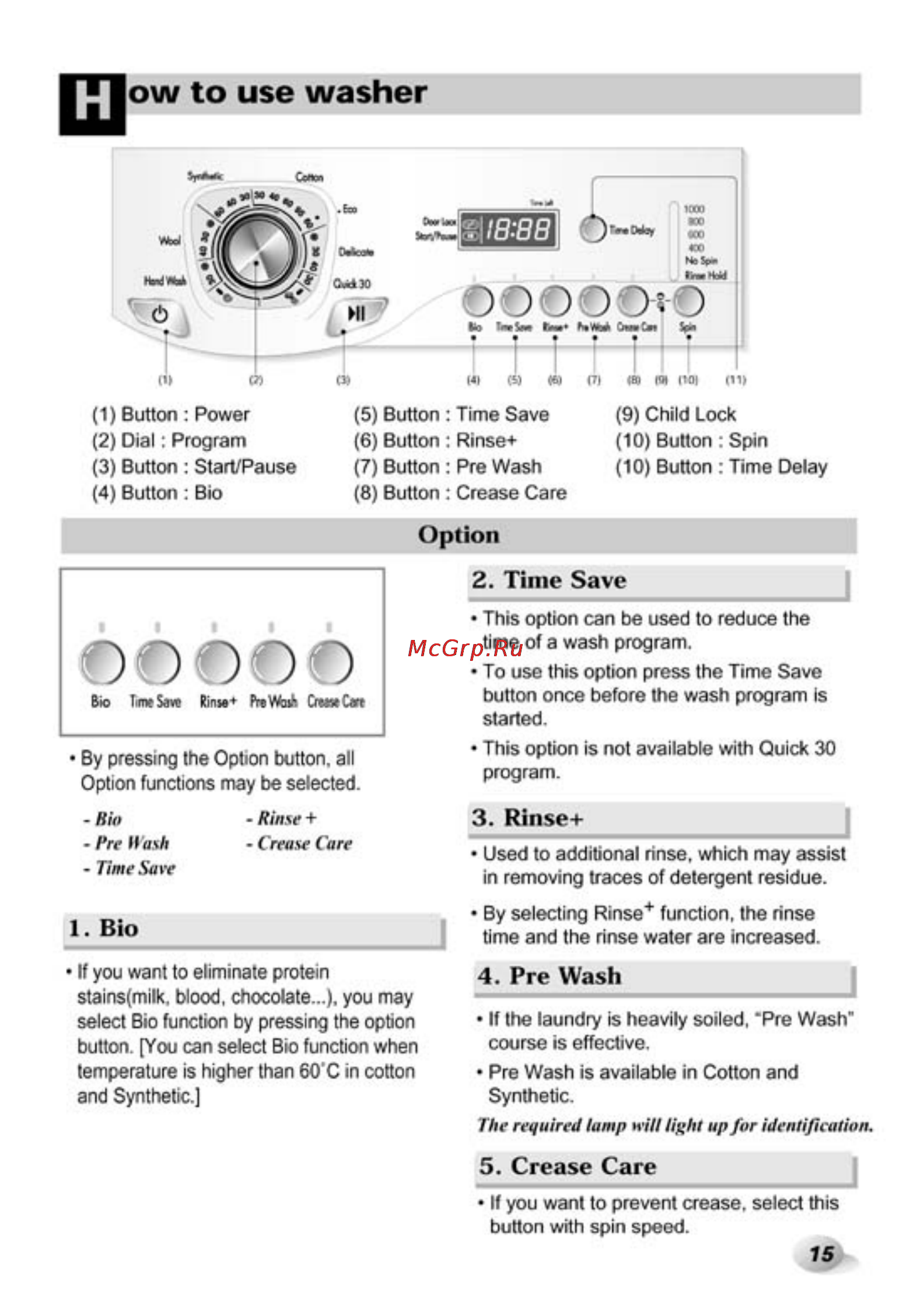 LG WD-10156TP [15/28] Time save