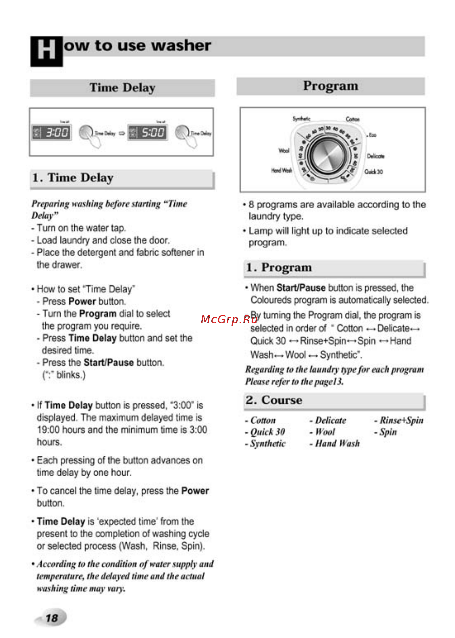 LG WD-10156TP [18/28] Ow to use washer