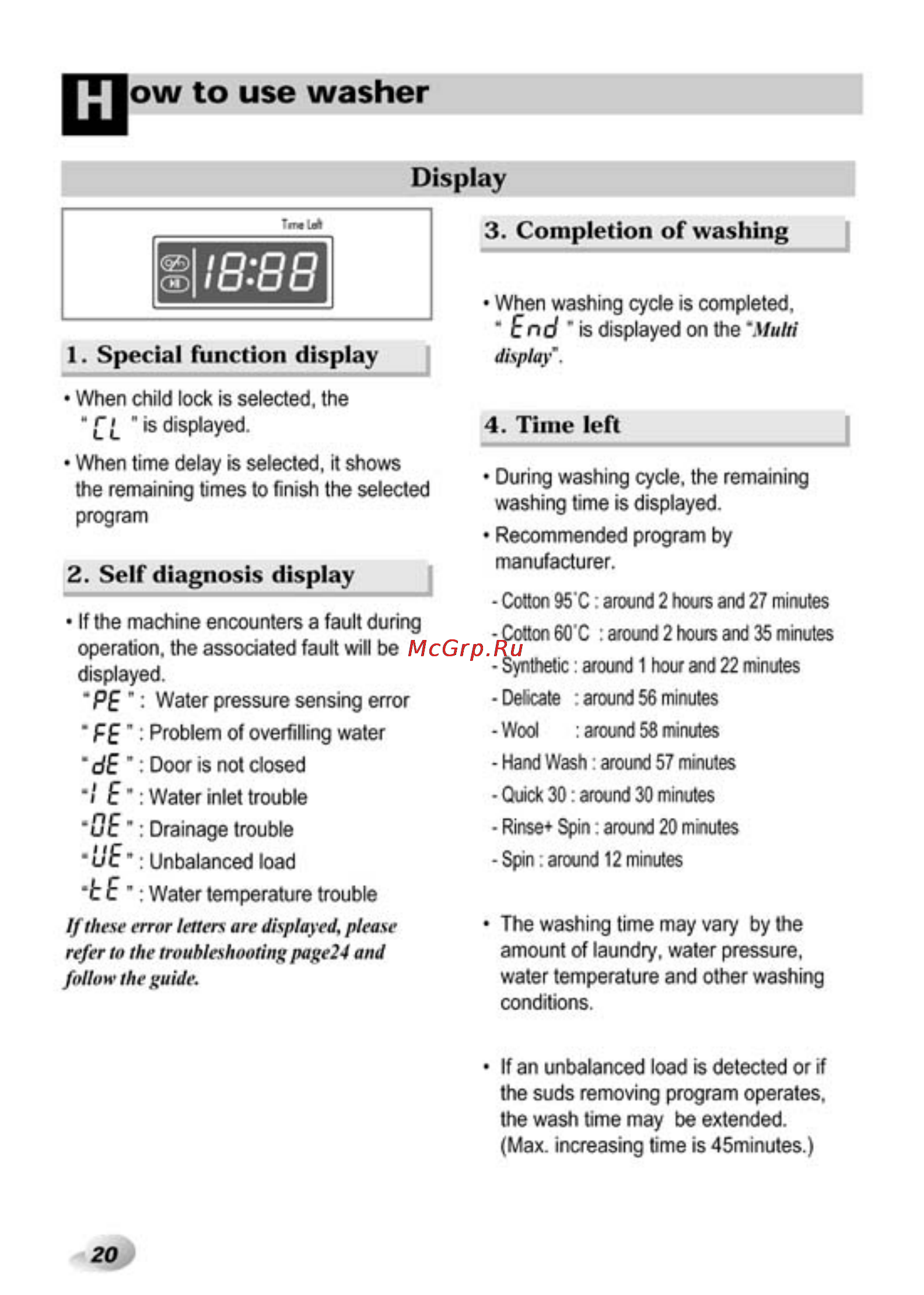 LG WD-10156TP [20/28] Ow to use washer