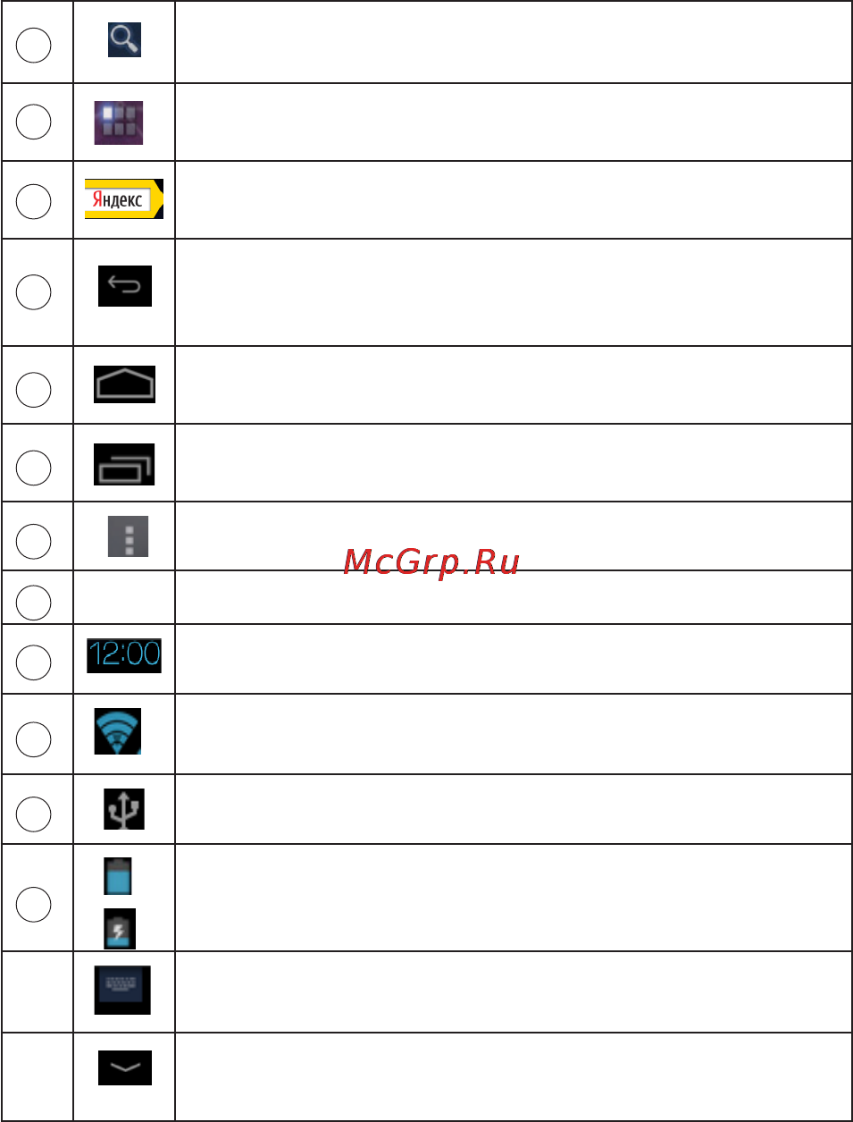 Texet ТВ-723A 4Gb Black [26/46] Строка состояния и область уведомлений