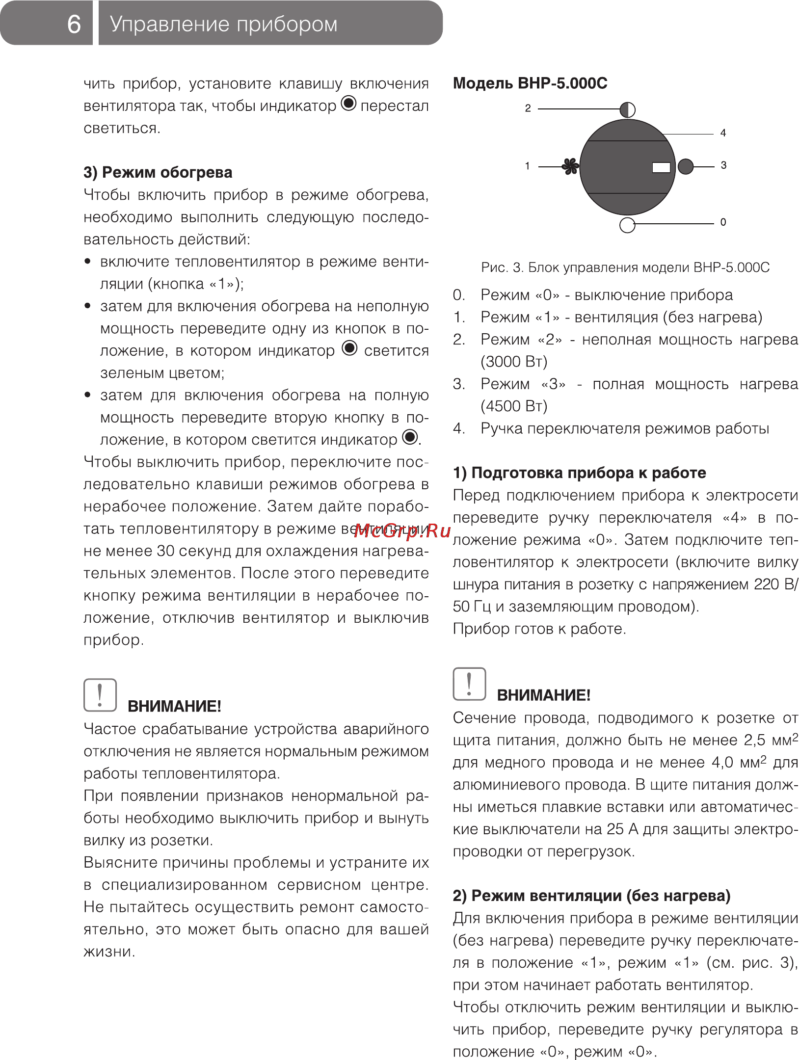Ballu BHP-6.000С [6/16] Управление прибором