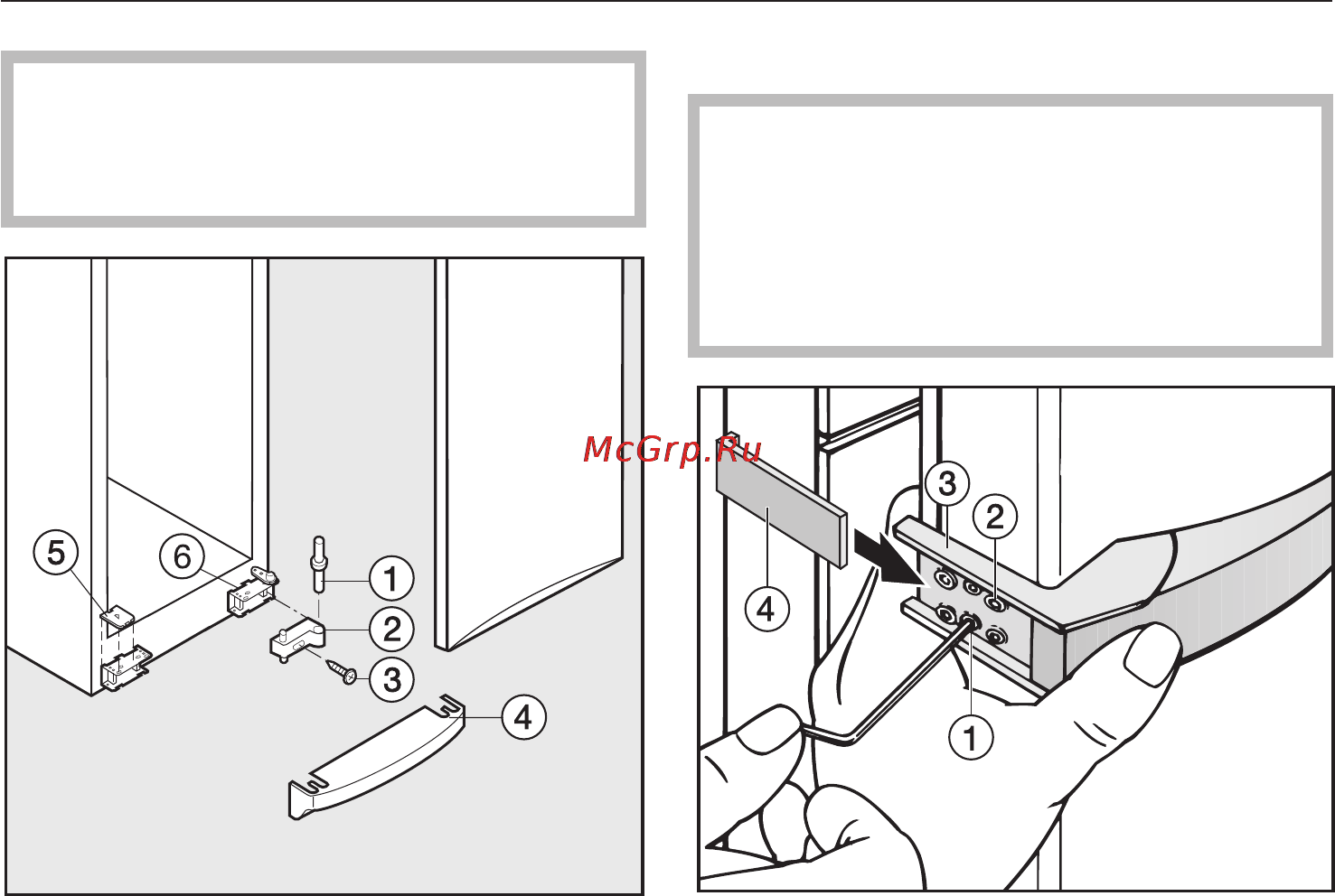 Miele KFN 8701 SE ed-1 [53/56] Изменение навески дверцы