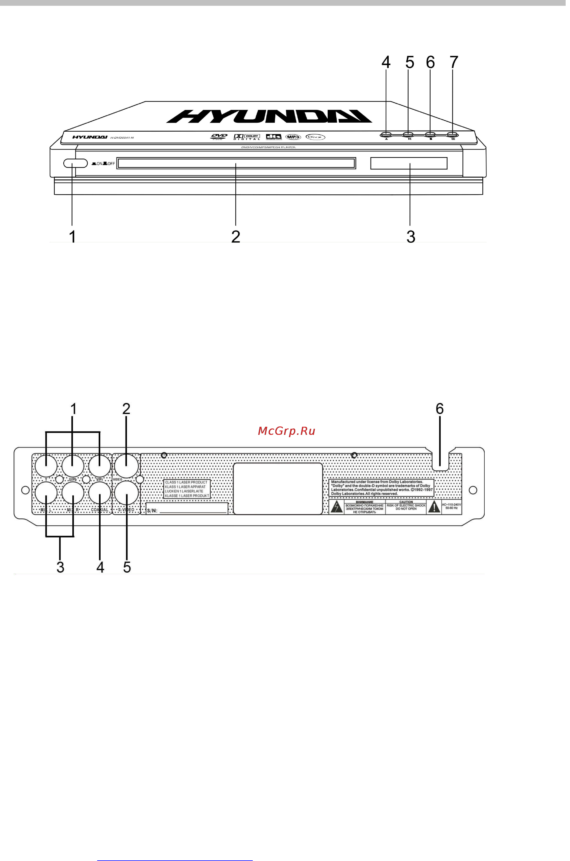 Hyundai H-DVD5041-N [9/21] Корпус