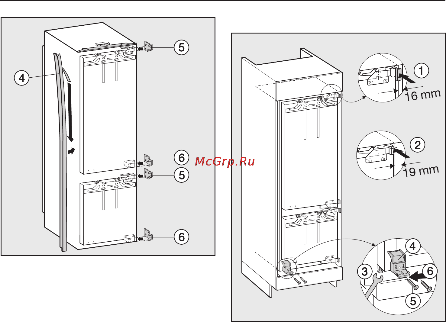 Miele KF 9757 iD [58/68] Встраивание прибора