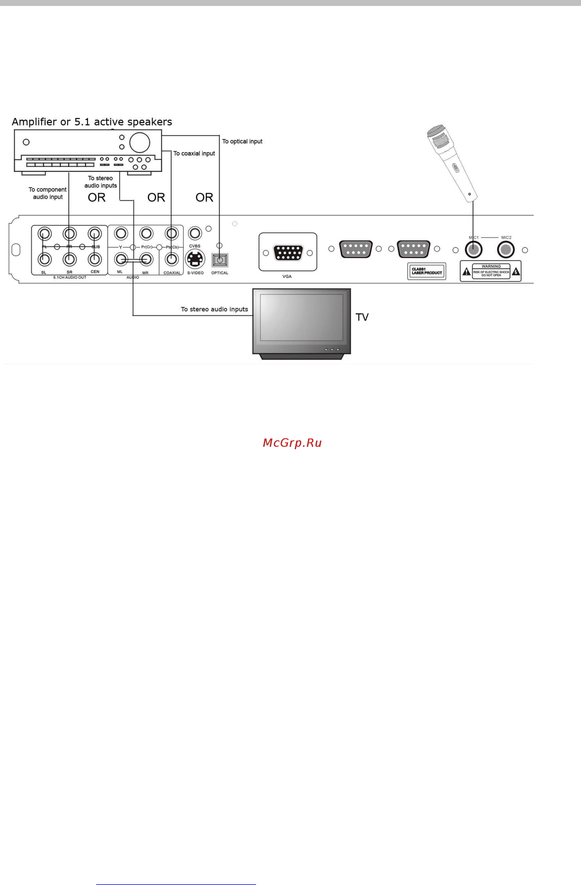 Hyundai H-DVD5039-N [11/23] Подключение аудиосистемы
