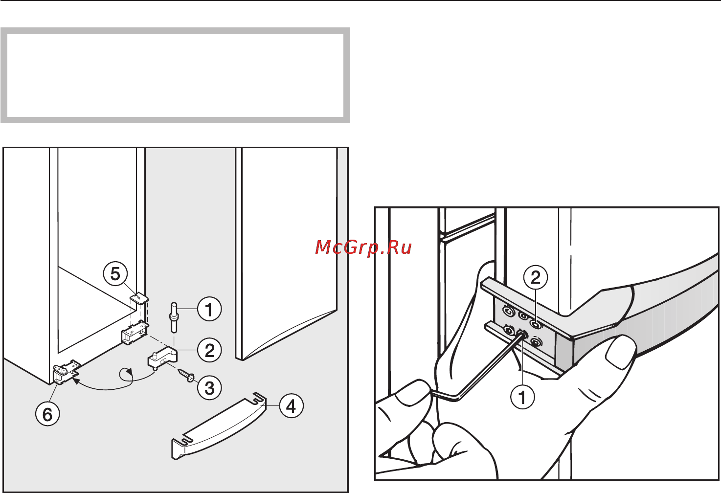 Miele KF 8667 S [48/52] Изменение навески дверцы