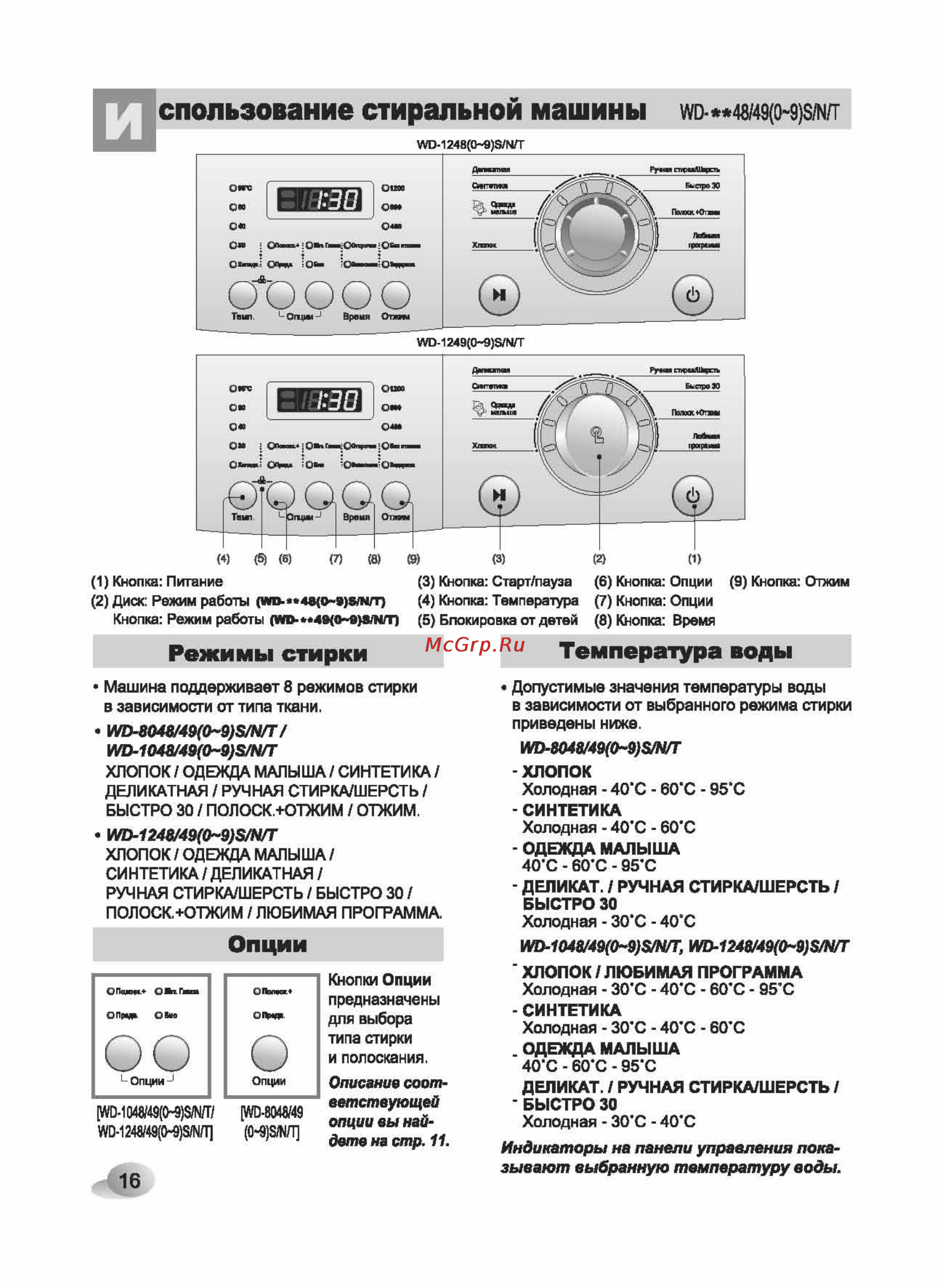 LG WD-80660N [16/32] Пользование стиральной машины