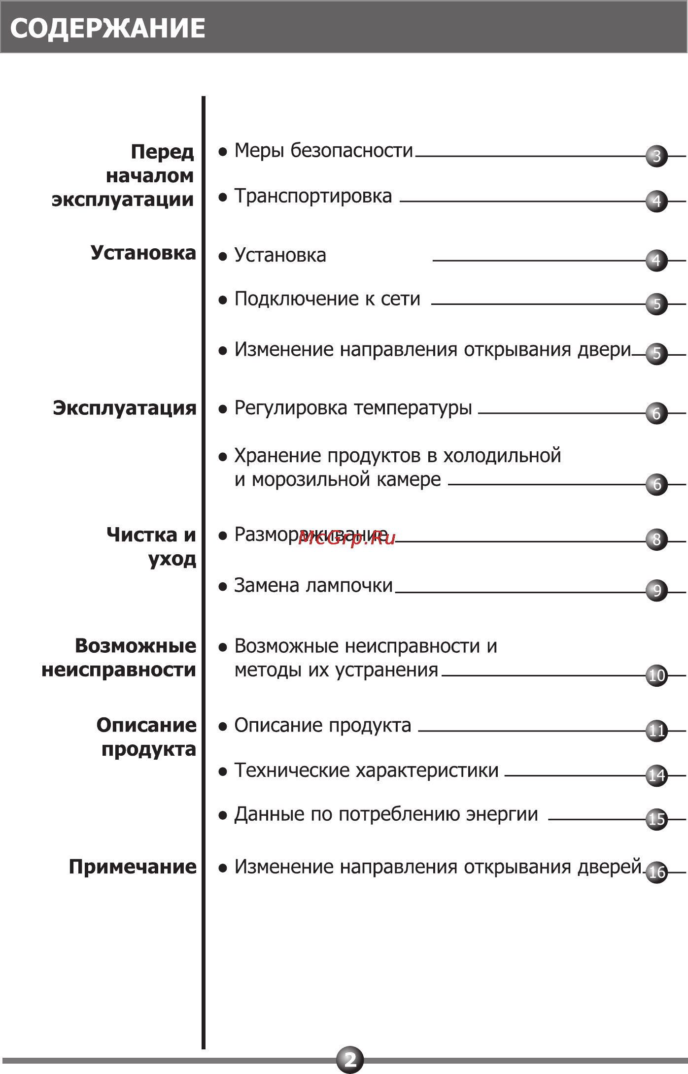 Vestel DSR 365 [2/20] Содержание