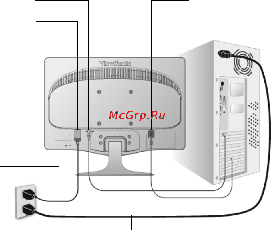 Viewsonic VA1932WA [8/24] Краткое руководство по установке