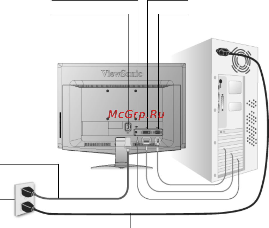 Viewsonic VA2448-LED [9/26] Краткое руководство по установке