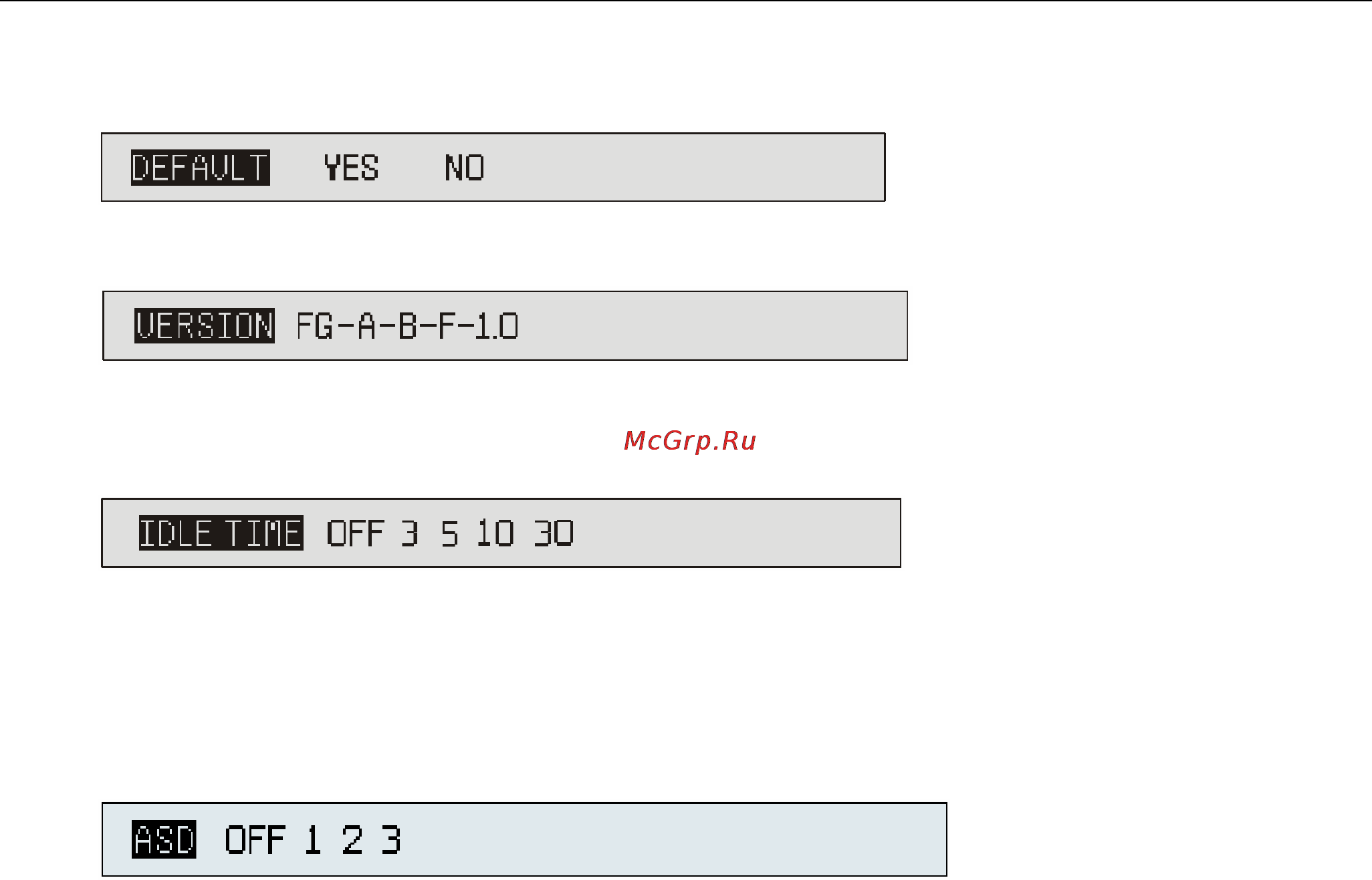 Nexx NF-310 [22/24] Таблица меню
