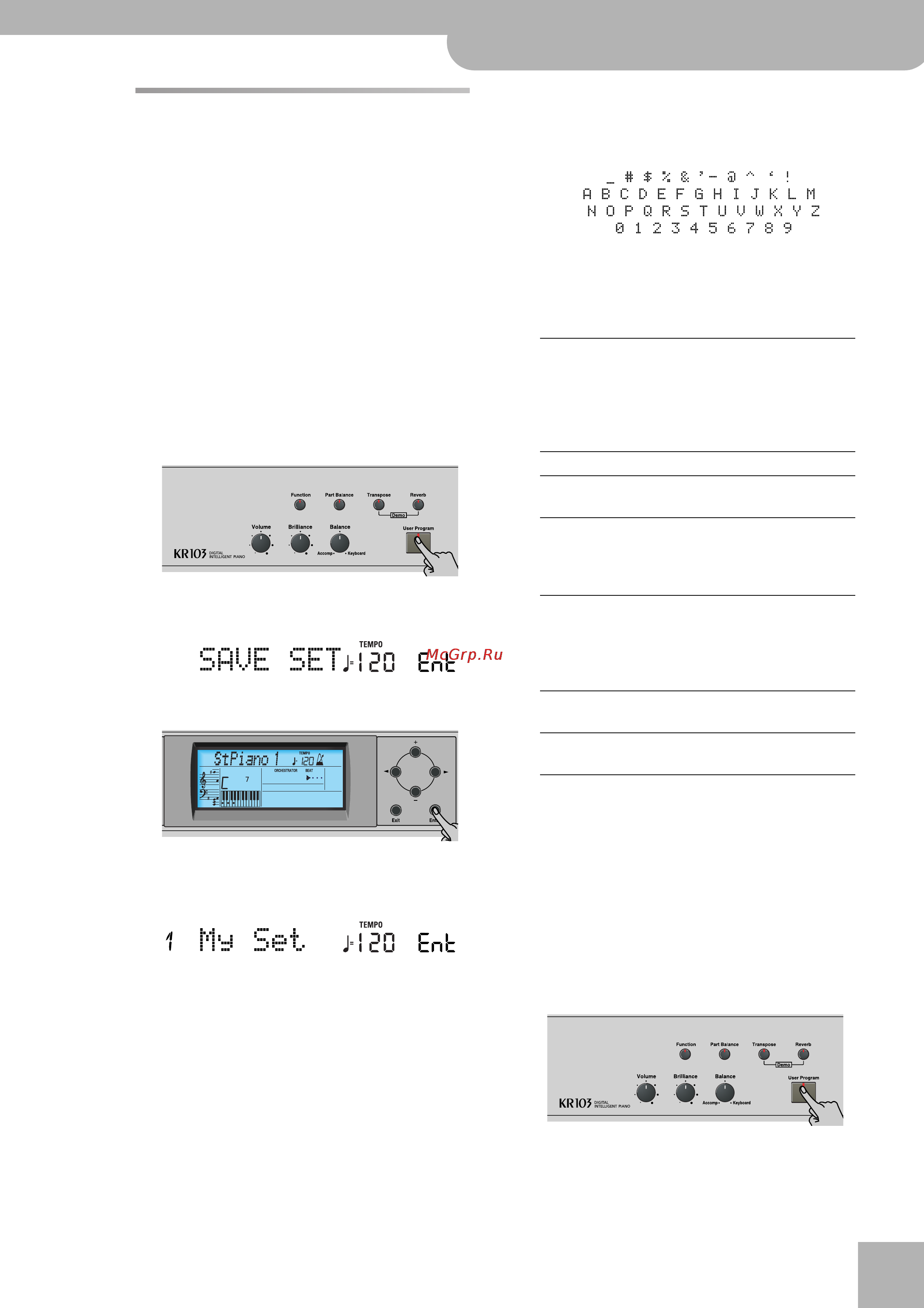Roland KR-103 [51/66] Bet лес ent