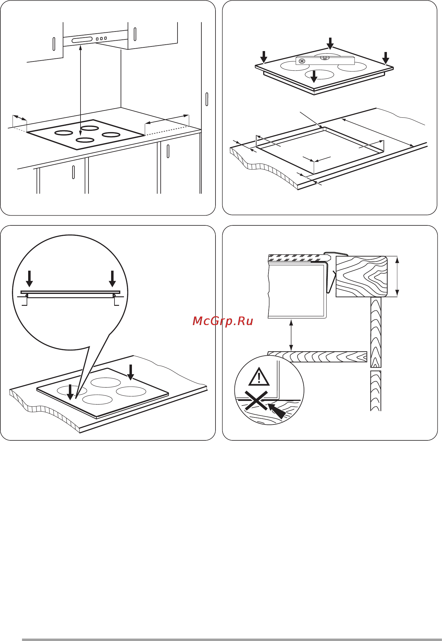 Zanussi ZEV6341XBA [4/52] Min 20 mm