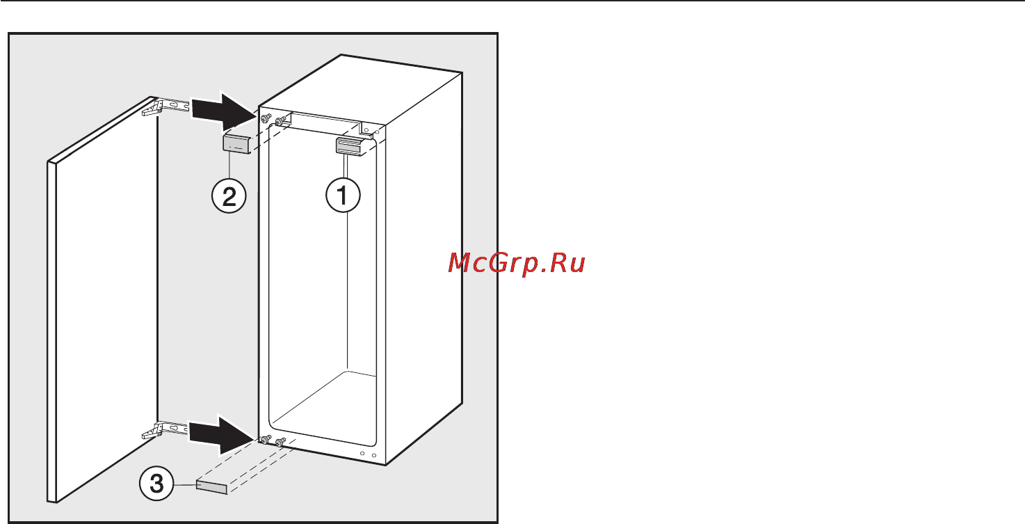 Miele K 9752 iD [41/52] Изменение навески дверцы