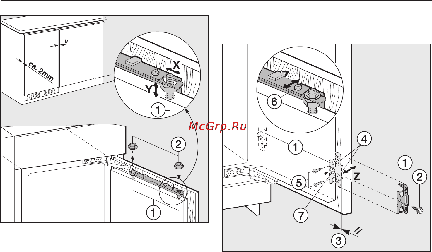 Miele K 9752 iD [45/52] Встраивание прибора