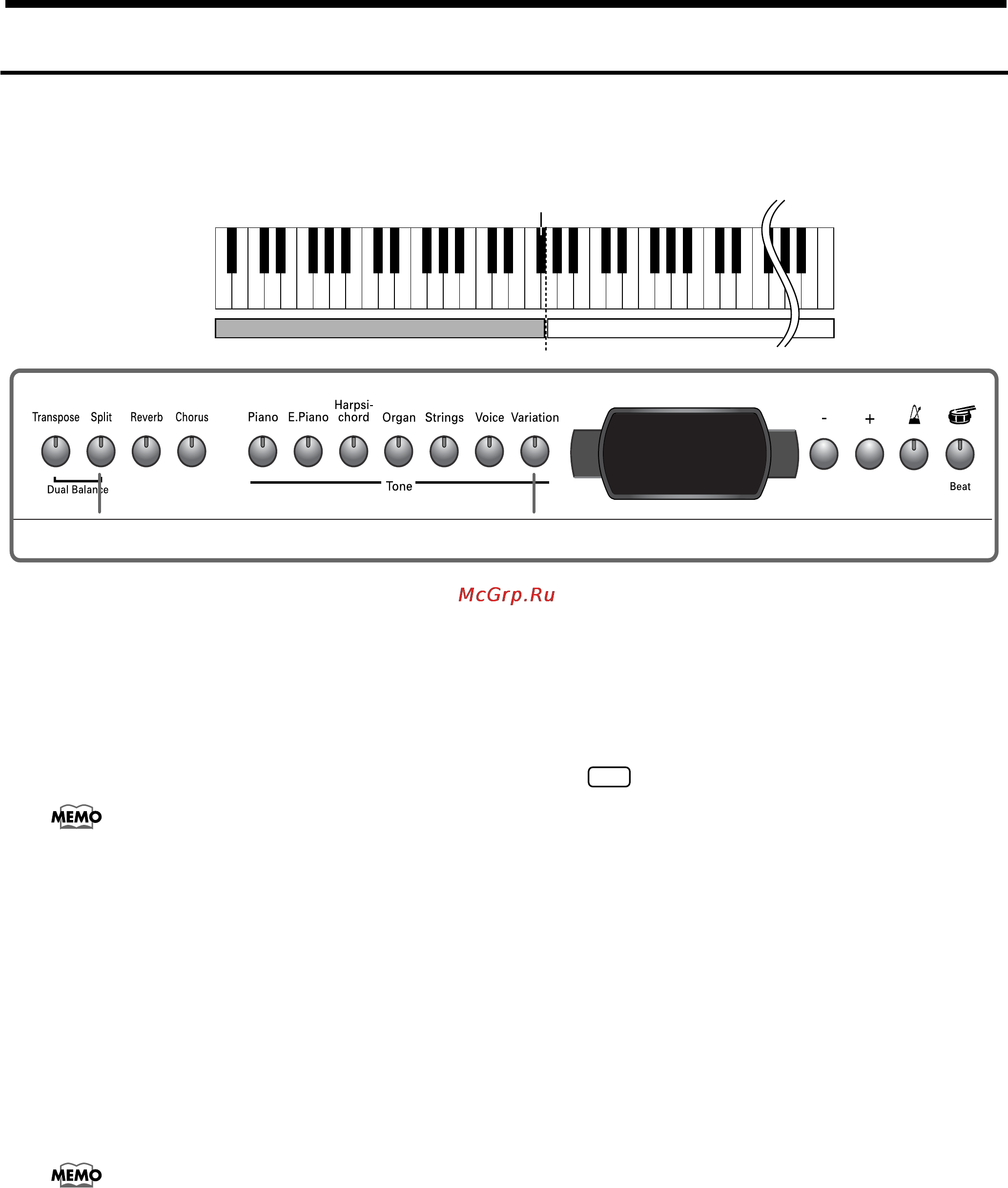 Roland HP-3e [15/45] Èãðà ðàçëè íûìè òåìáðàìè ëåâîé è ïðàâîé ðóêîé