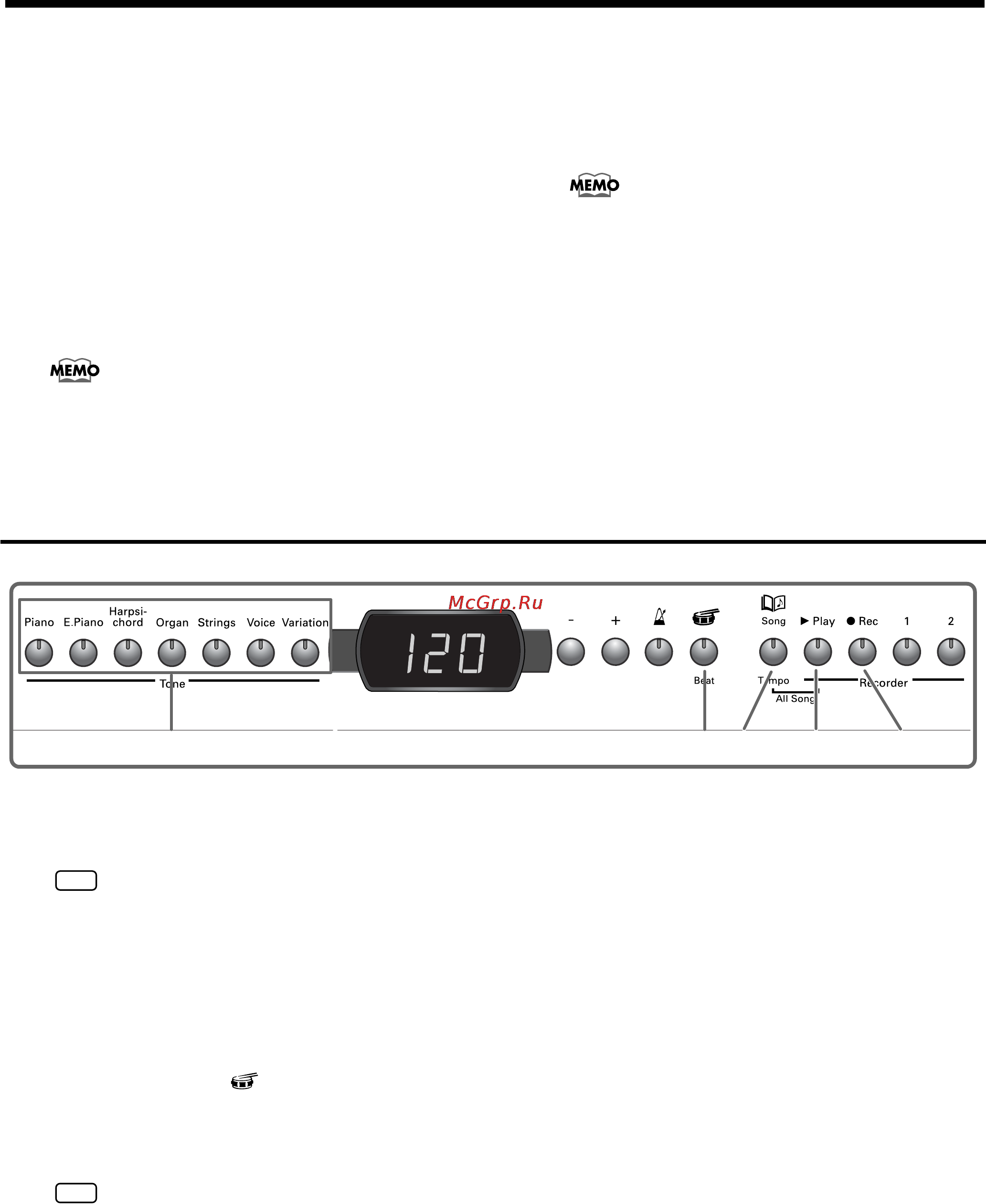 Roland HP-3e [25/45] 3 5 2 4 6 1