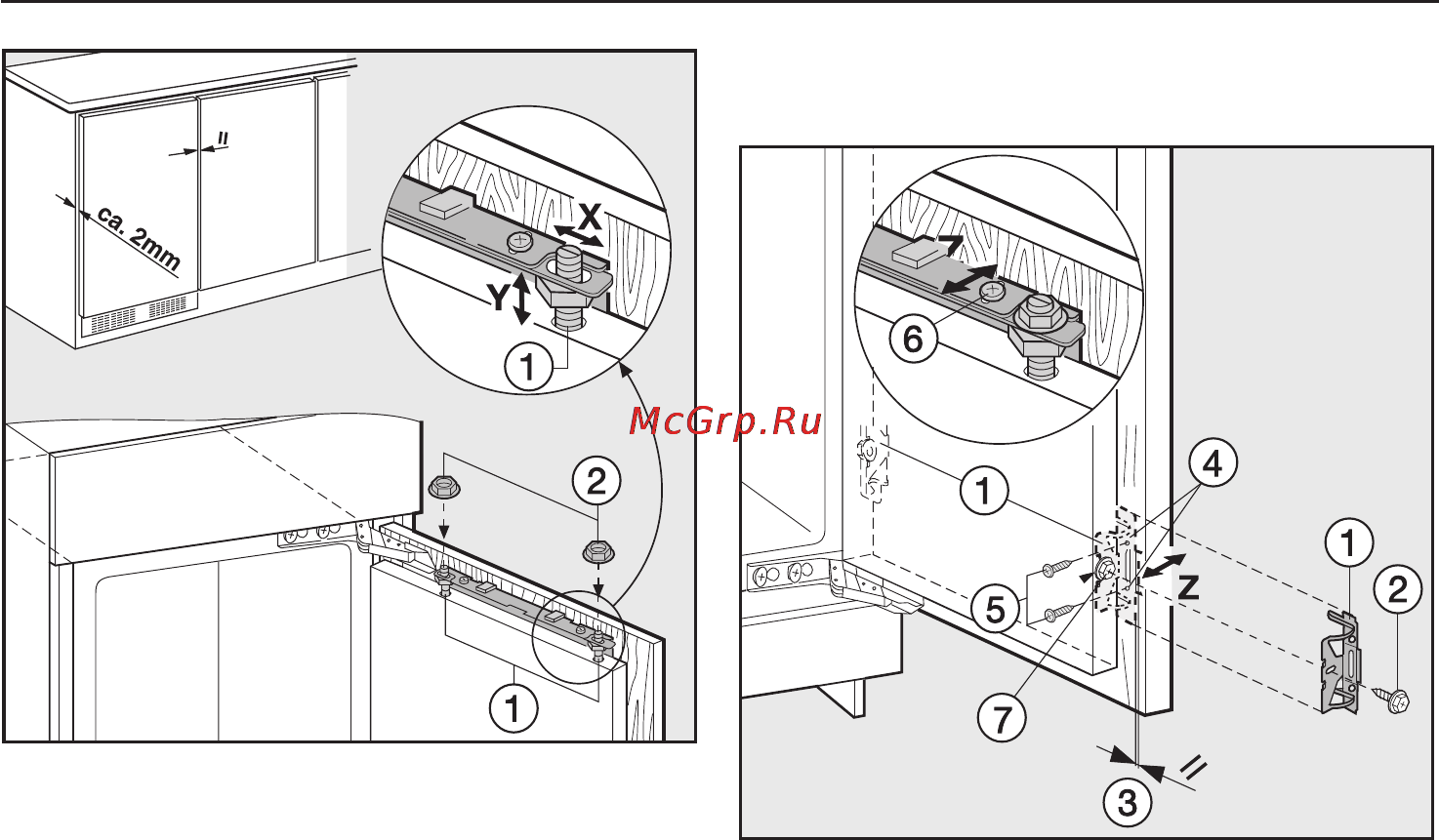 Miele K 9557 iD [47/56] Встраивание прибора