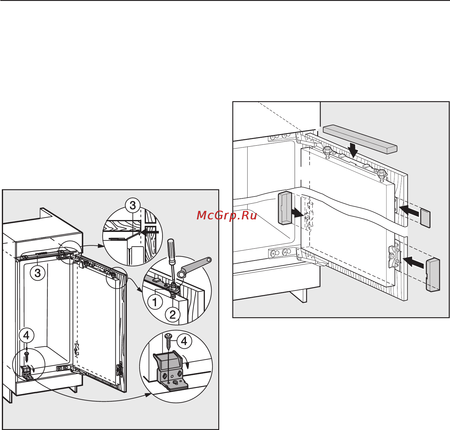 Miele K 9557 iD [48/56] Встраивание прибора