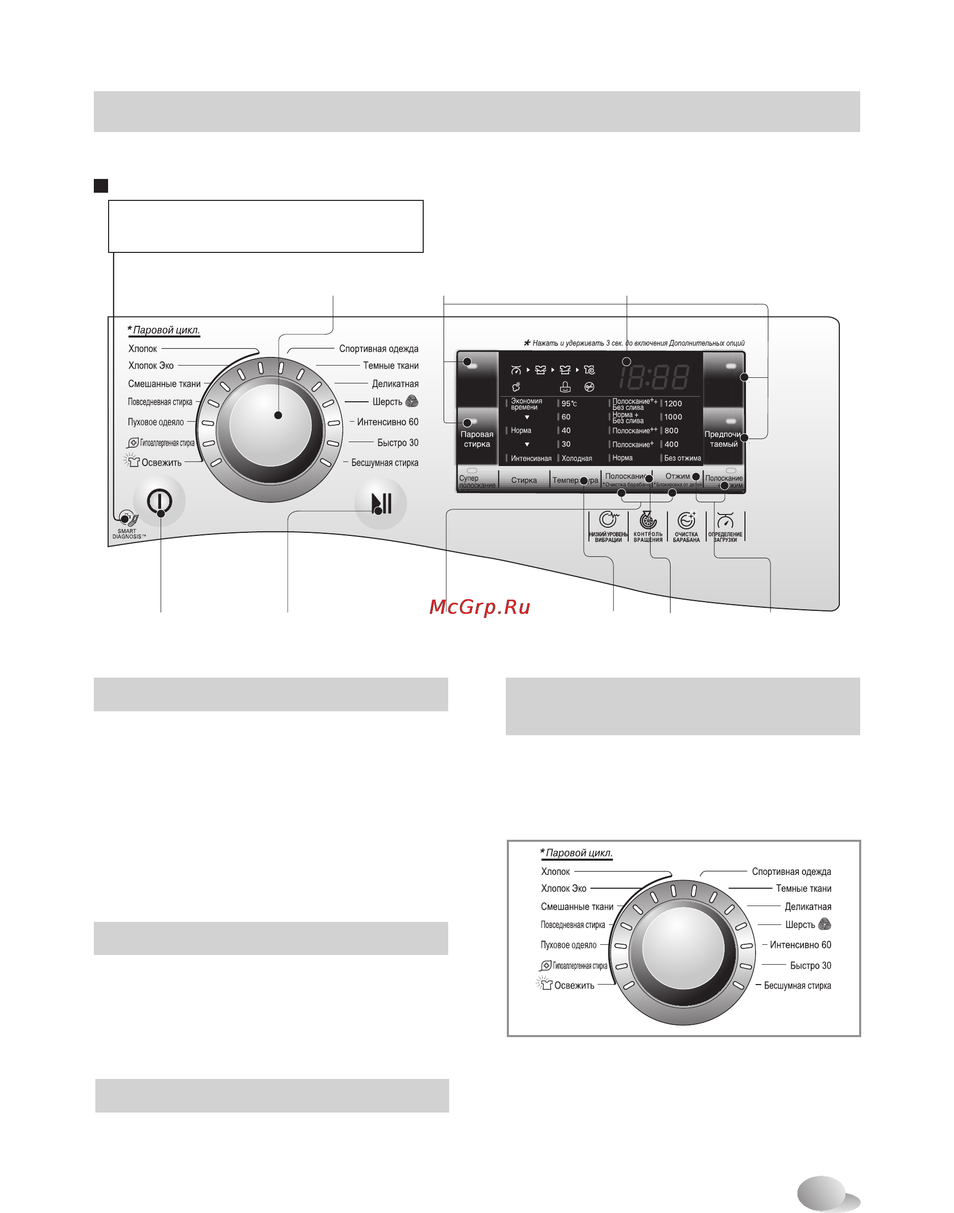LG F12A8HDS5 [21/40] Переключатель режимы стирки