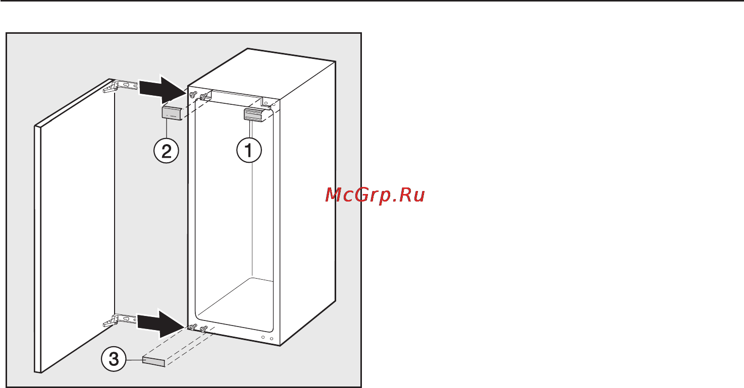 Miele K 9252 i [41/52] Изменение навески дверцы